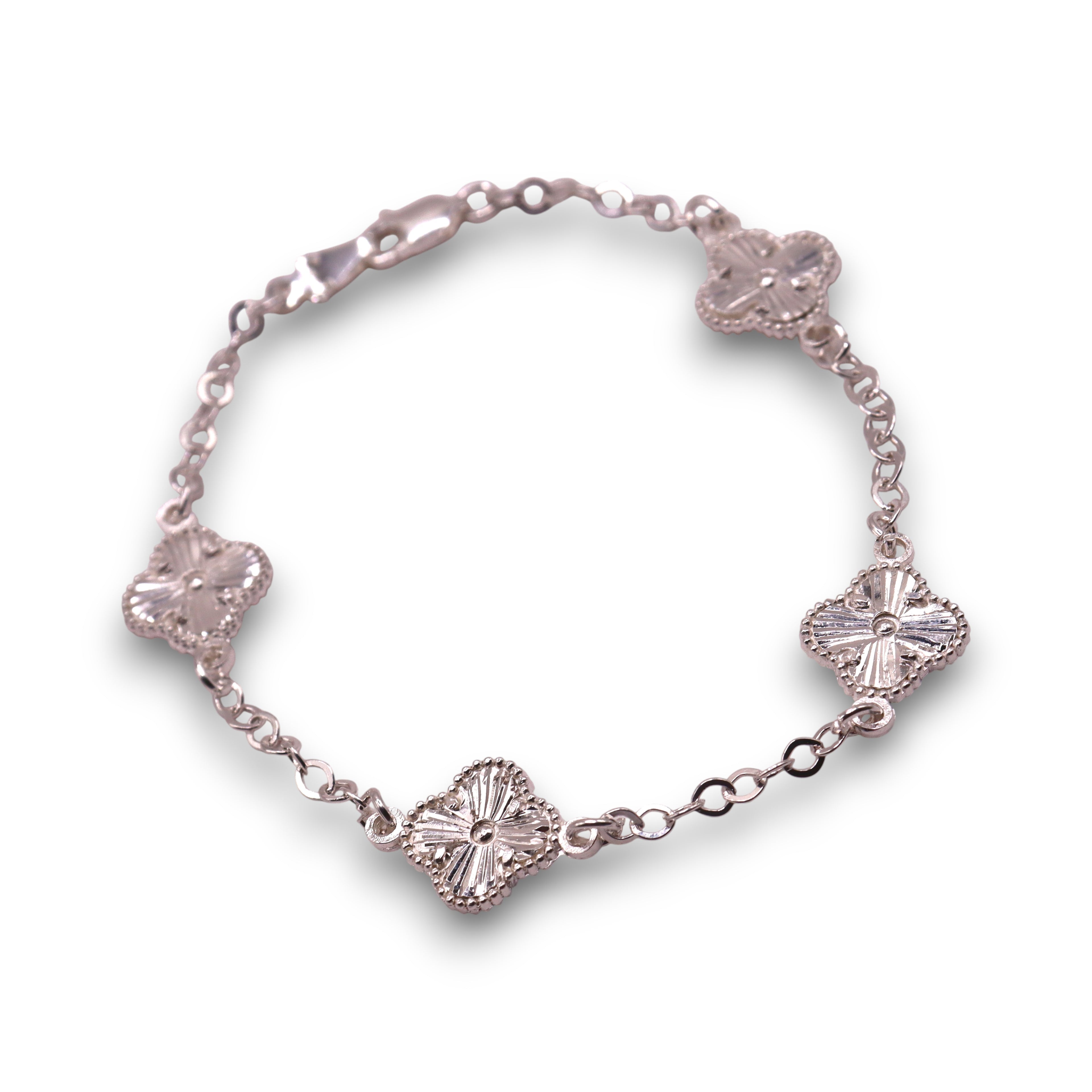 Pulsera Plata 925 Trebol 21.5 Cm | Jozep Joyería