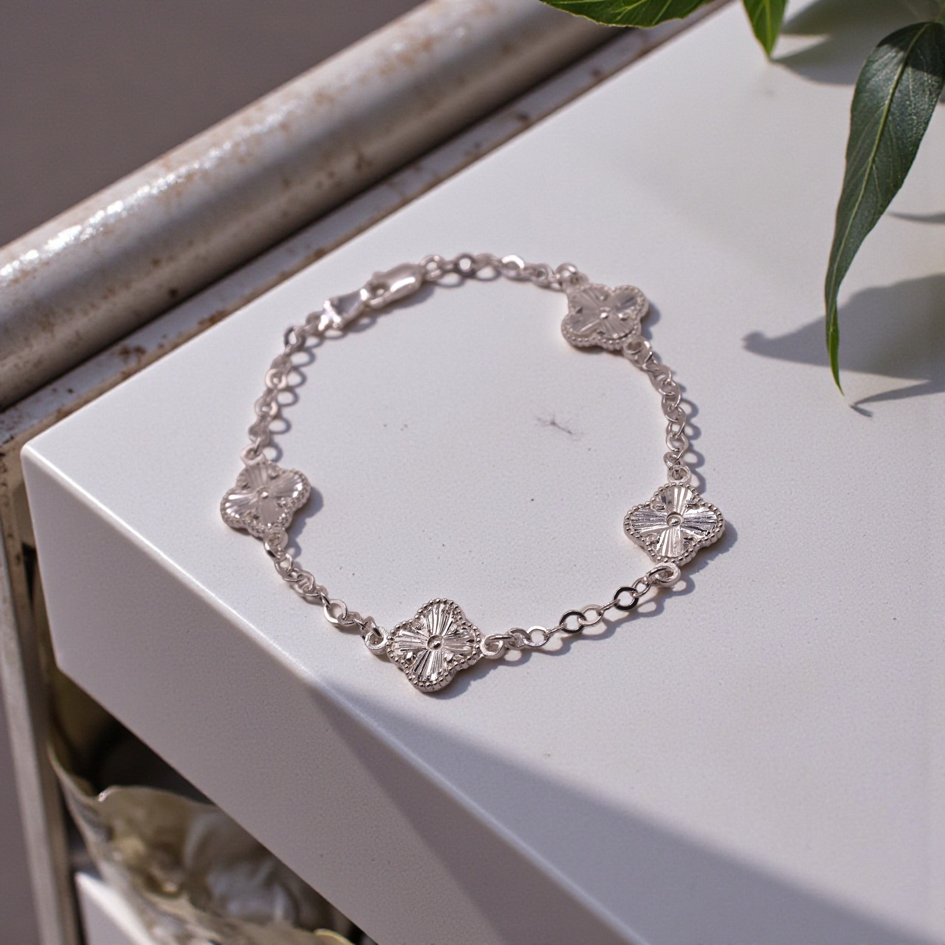 Pulsera Plata 925 Trebol 21.5 Cm | Jozep Joyería