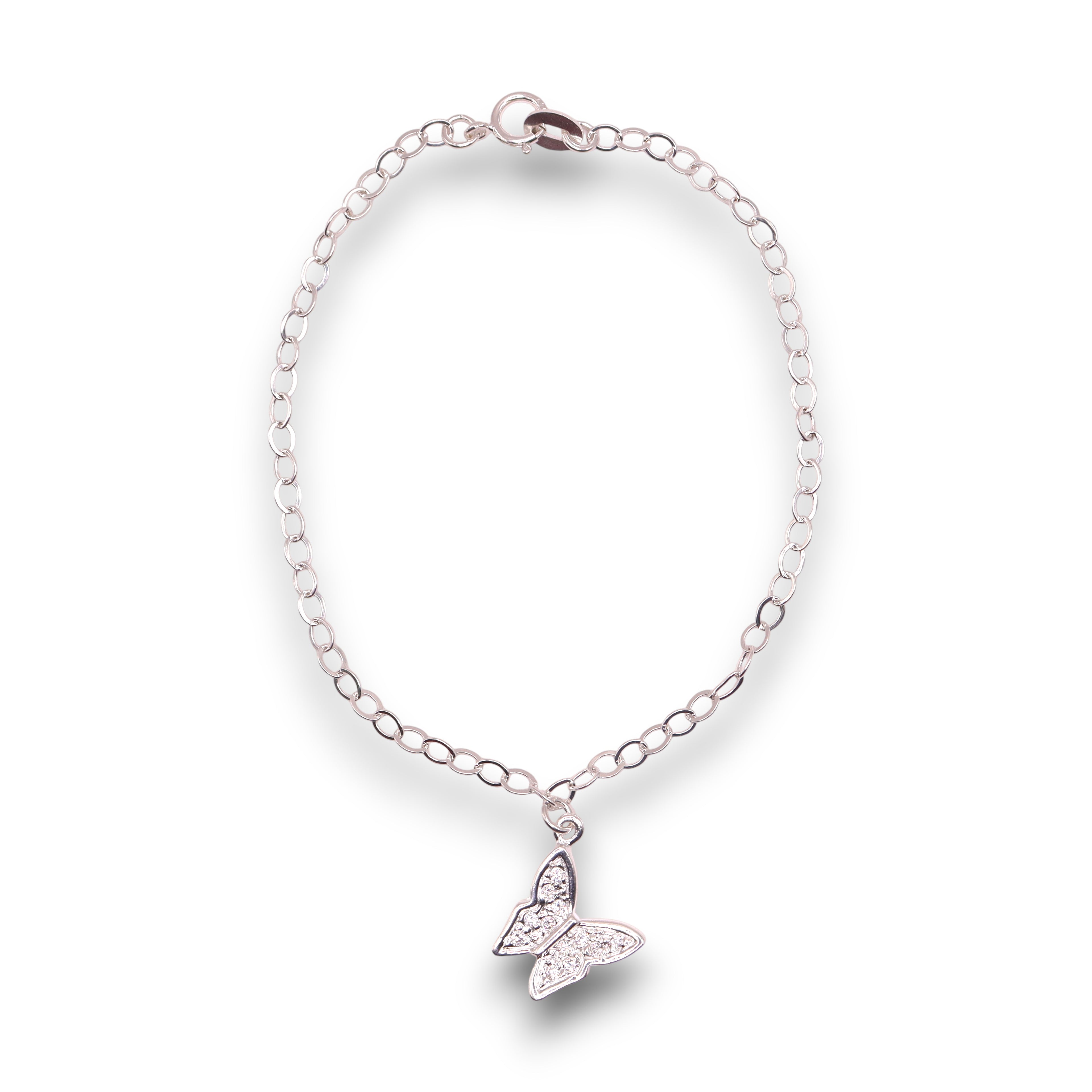 Pulsera Mariposa Plata .925 18 cm Jozep Joyería