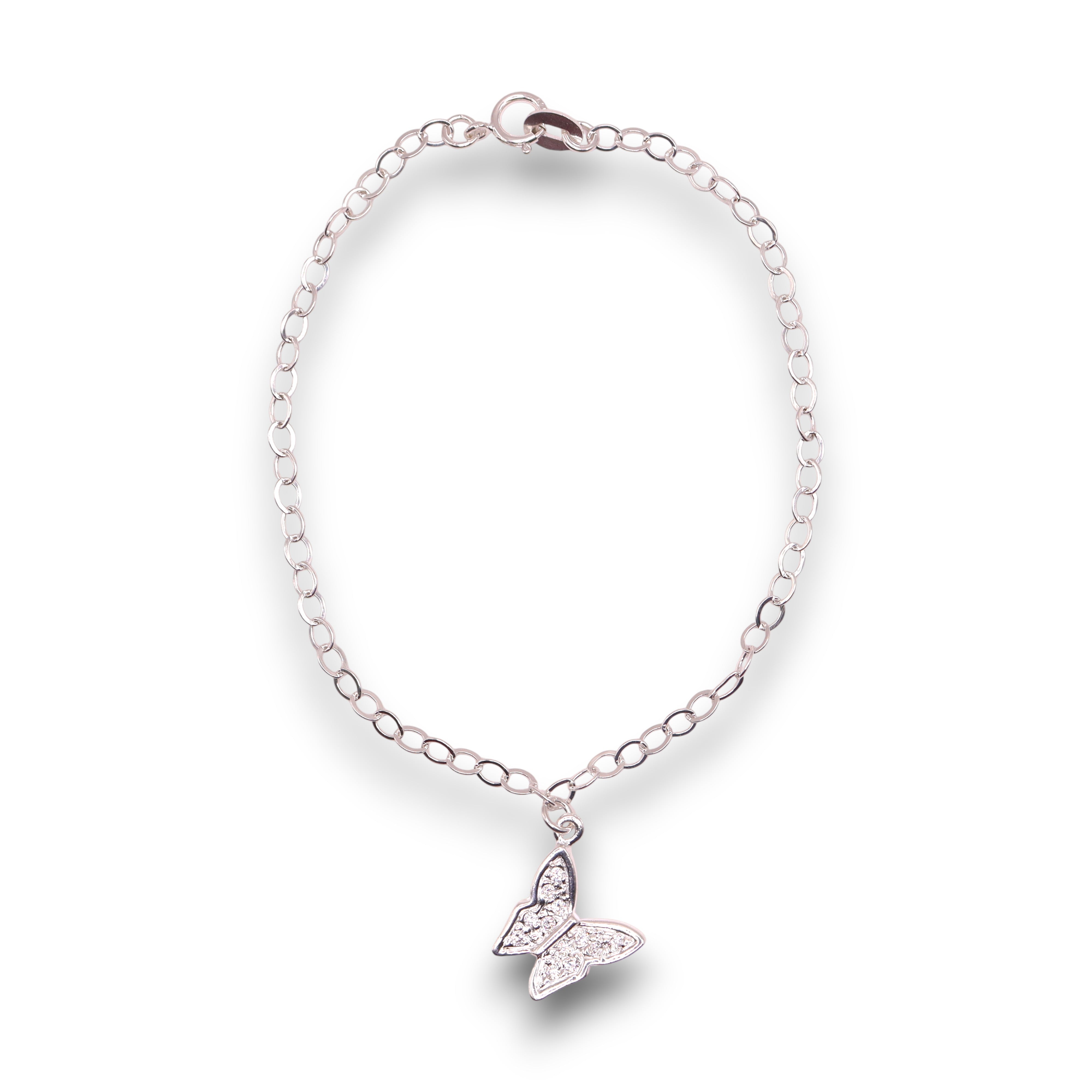 Pulsera Mariposa Plata .925 18 cm Jozep Joyería
