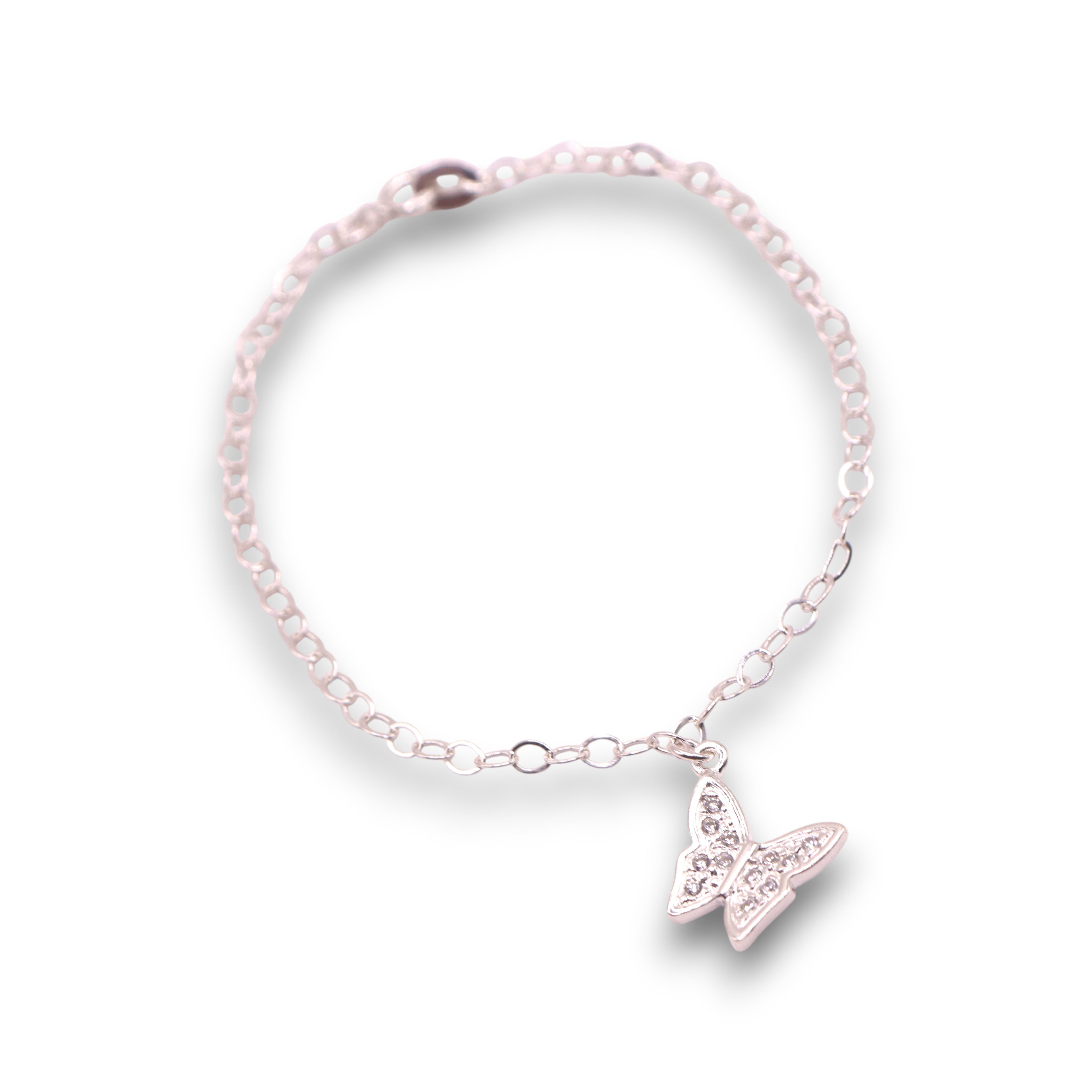 Pulsera Mariposa Plata .925 18 cm Jozep Joyería