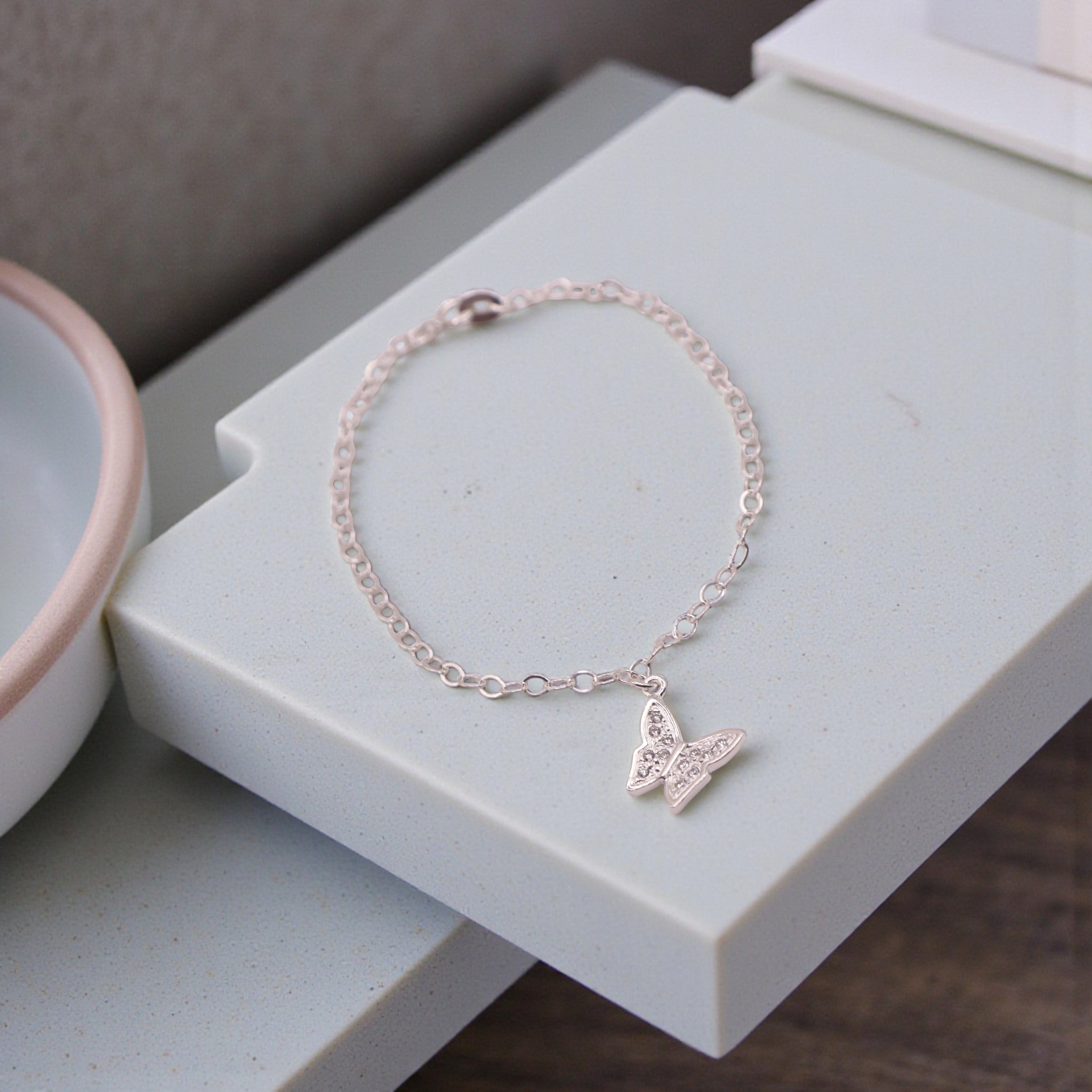 Pulsera Mariposa Plata .925 18 cm Jozep Joyería