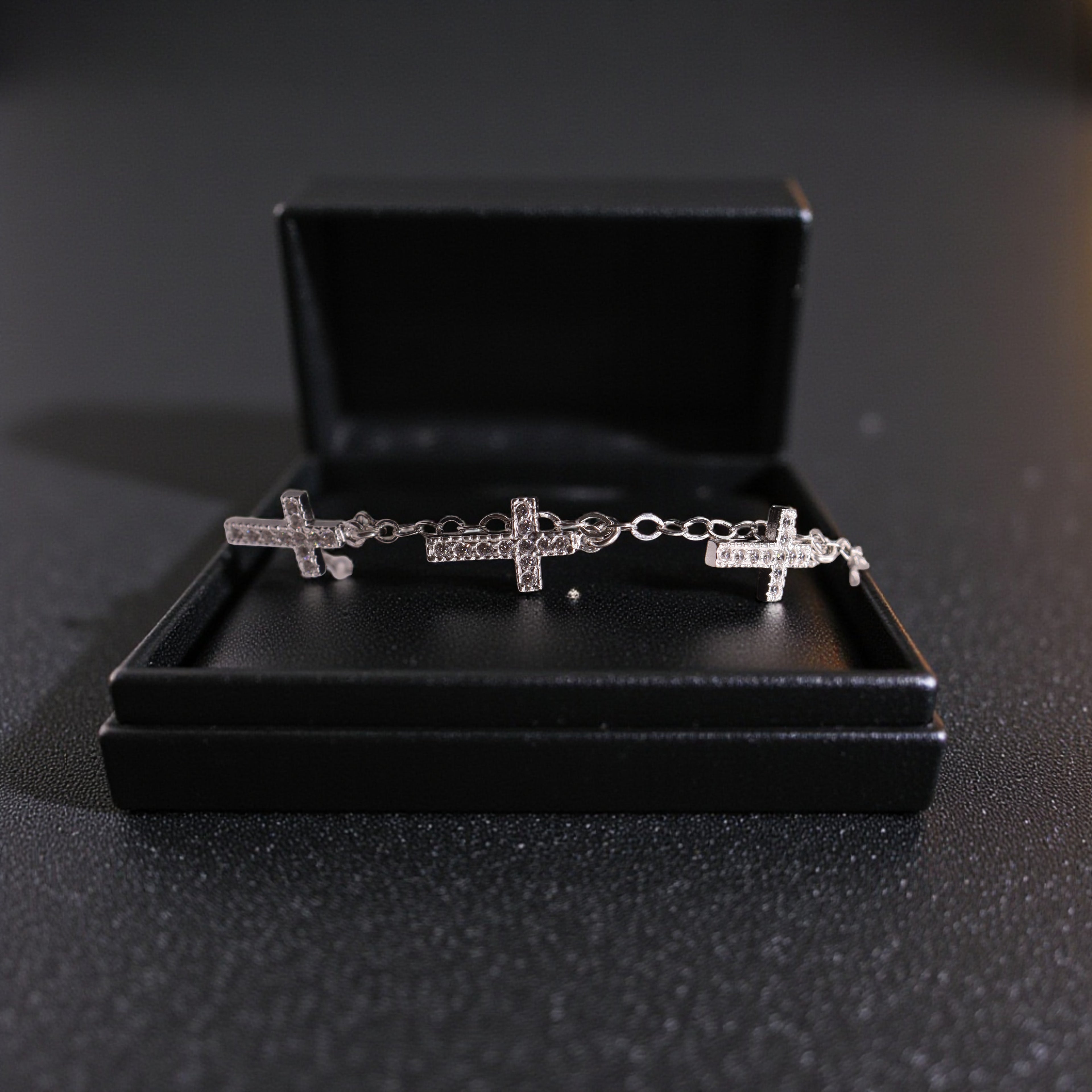 Pulsera Tres Cruces Plata .925 18.5 cm Jozep Joyería