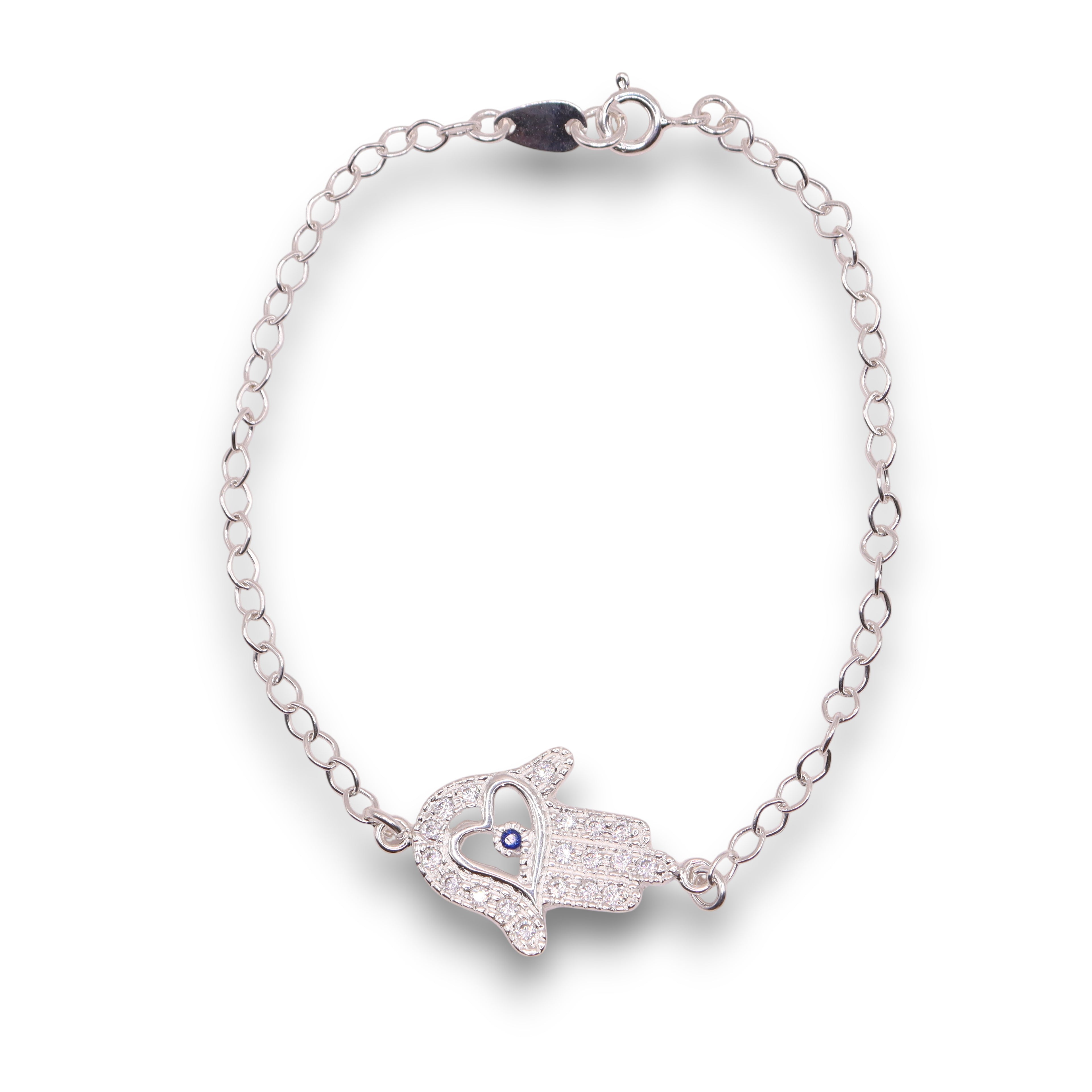 Pulsera Mano De Fátima Plata .925 18 cm