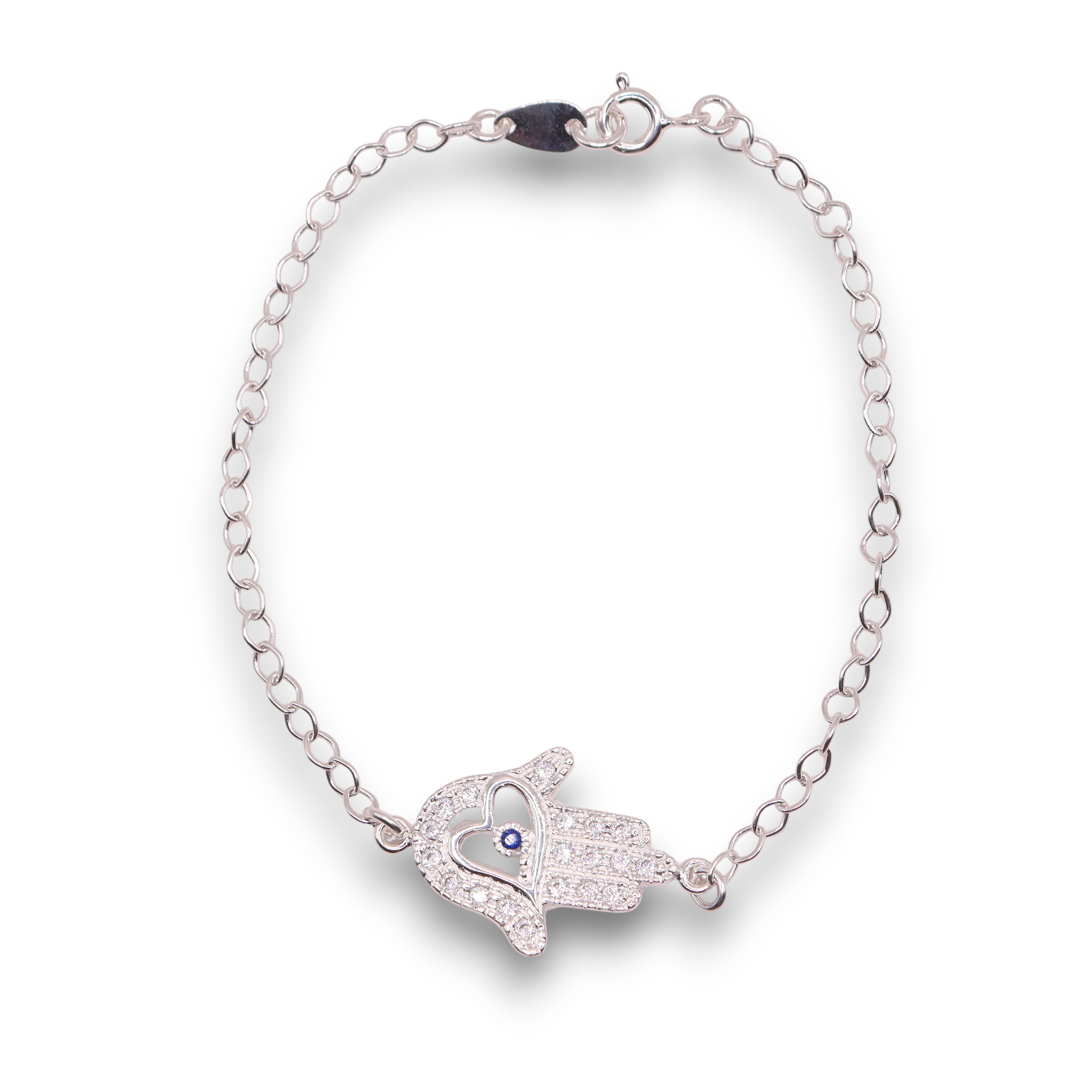 Pulsera Mano De Fátima Plata .925 18 cm