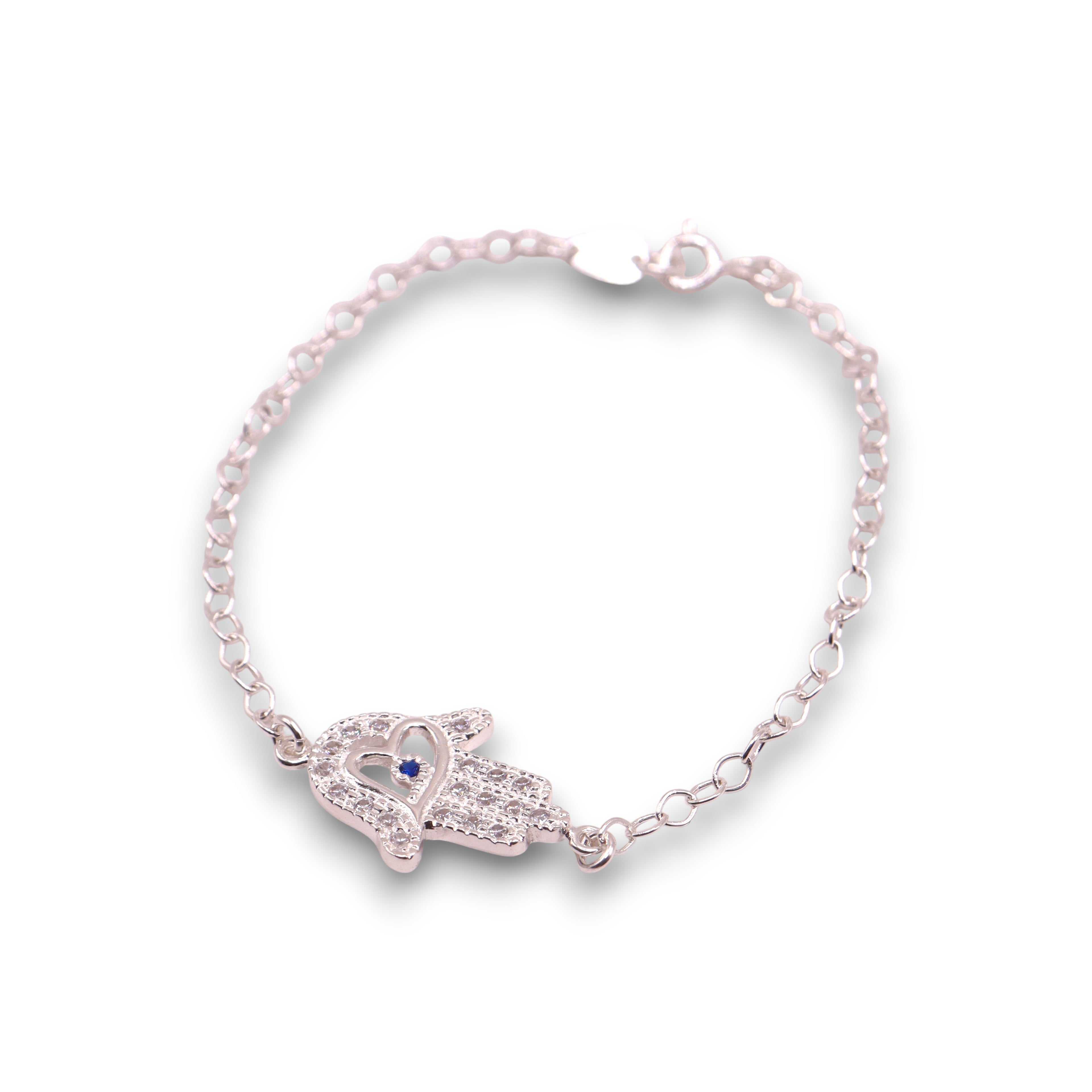 Pulsera Mano De Fátima Plata .925 18 cm