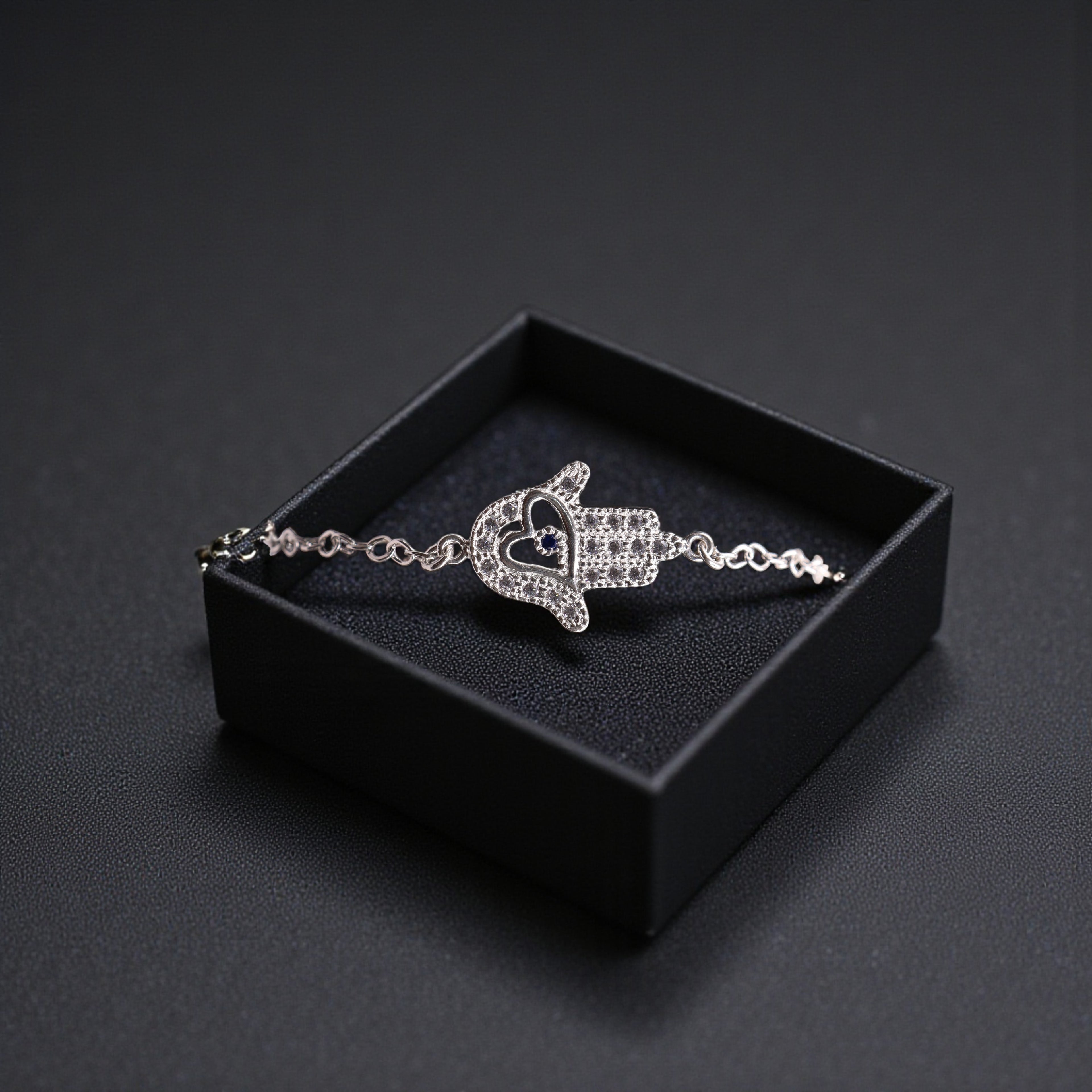 Pulsera Mano De Fátima Plata .925 18 cm