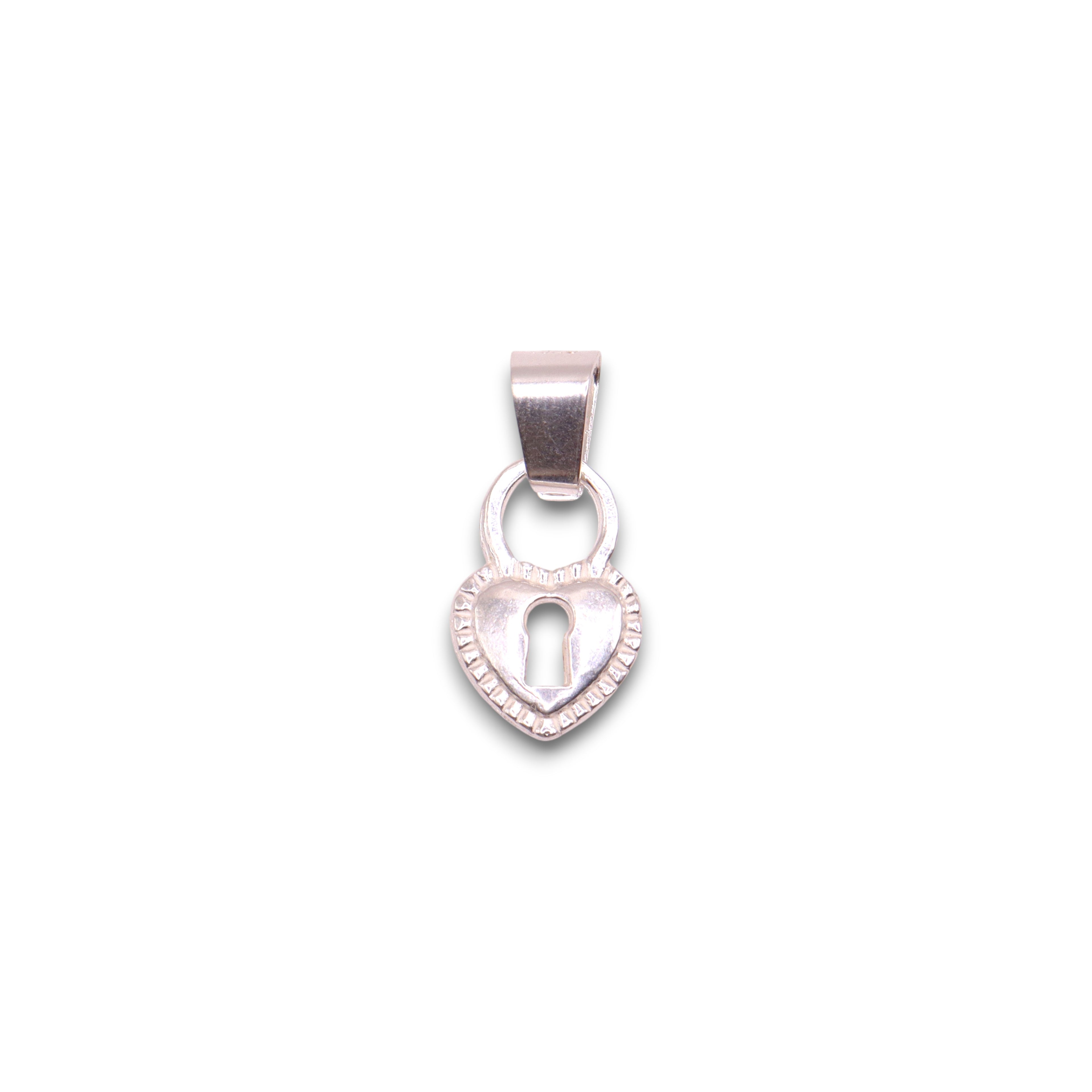 Dije Corazón Candado Promesa Plata .925 Jozep Joyería