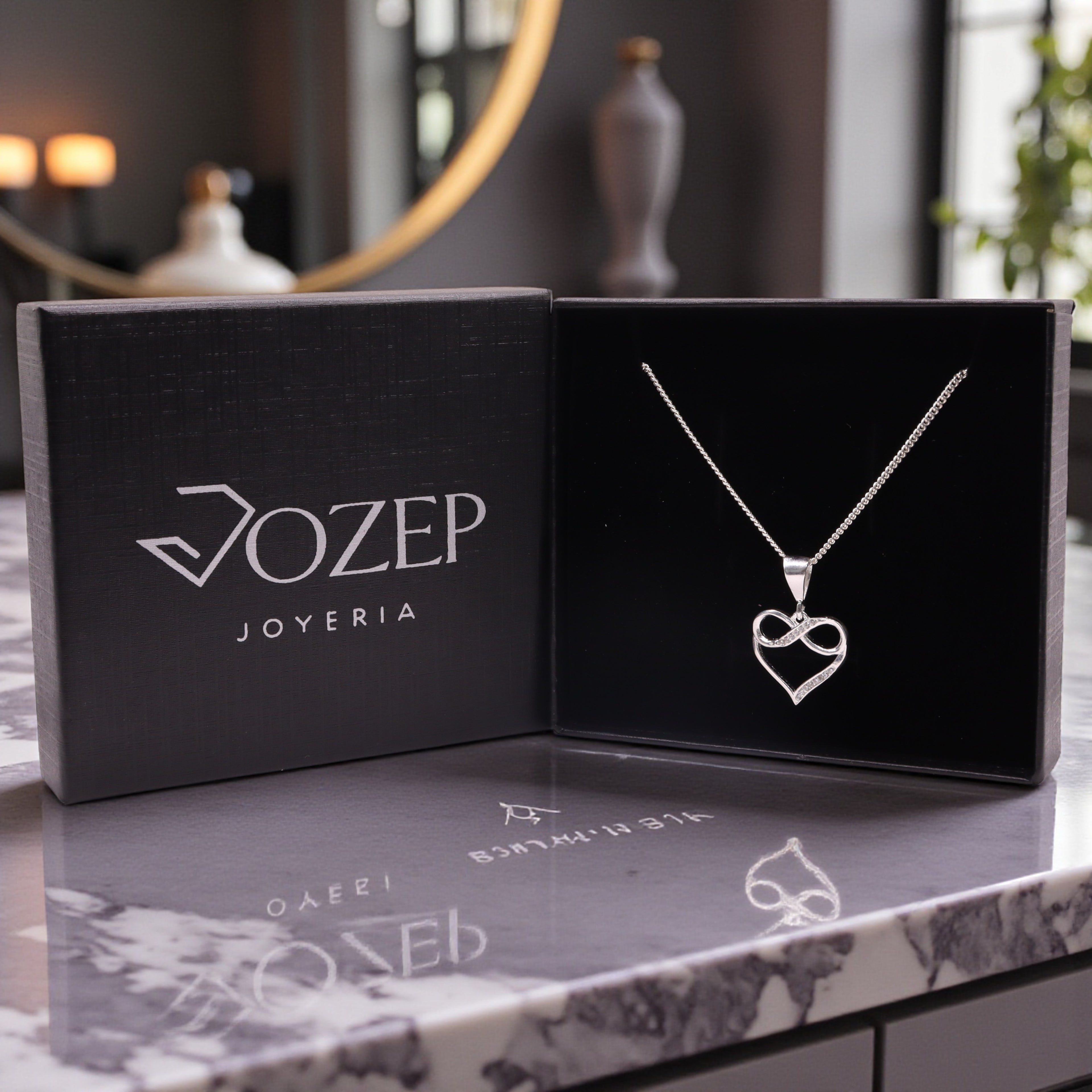 Dije Corazón Infinito Amor Eterno Plata .925 Jozep Joyería
