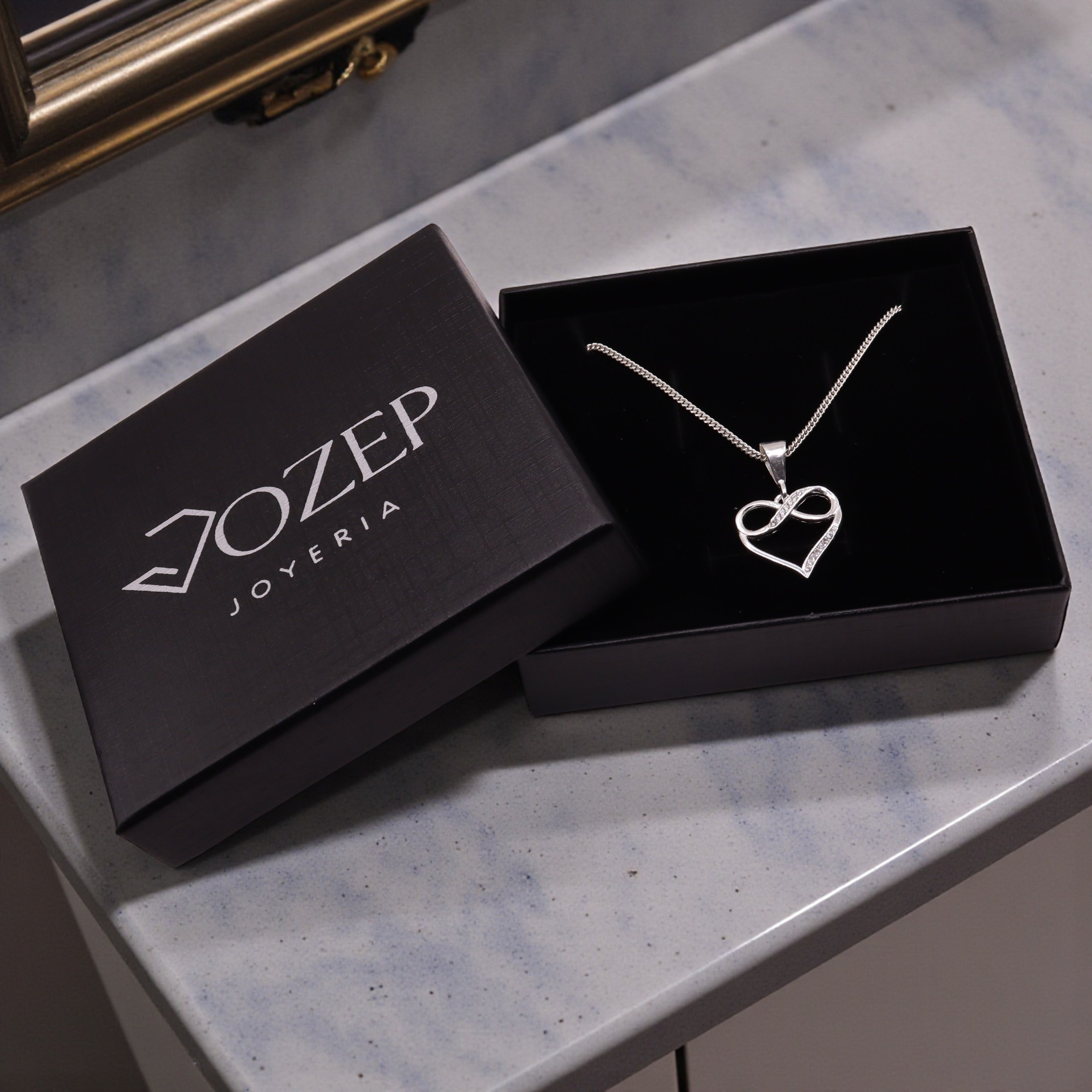 Dije Corazón Infinito Amor Eterno Plata .925 Jozep Joyería