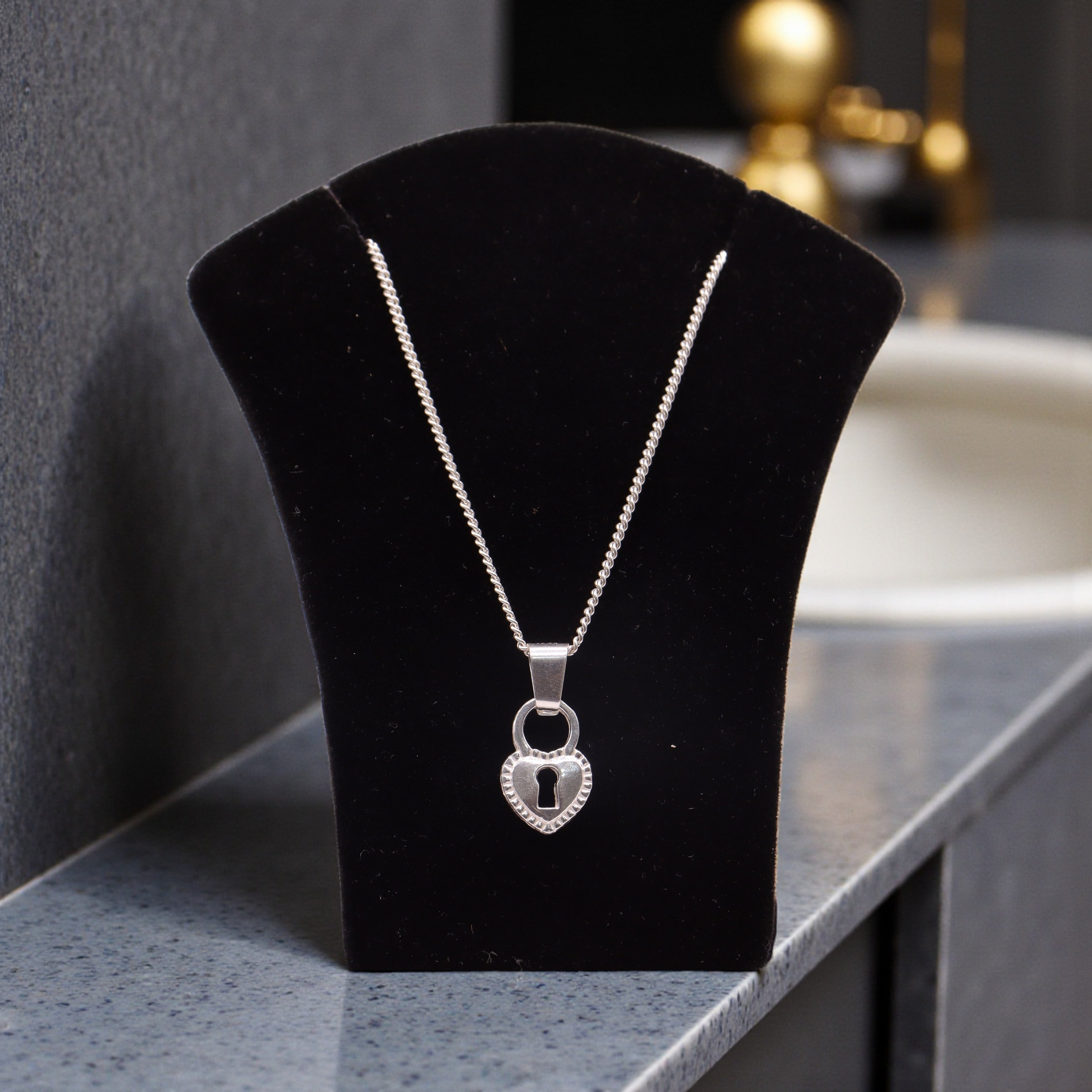 Dije Corazón Candado Promesa Plata .925 Jozep Joyería