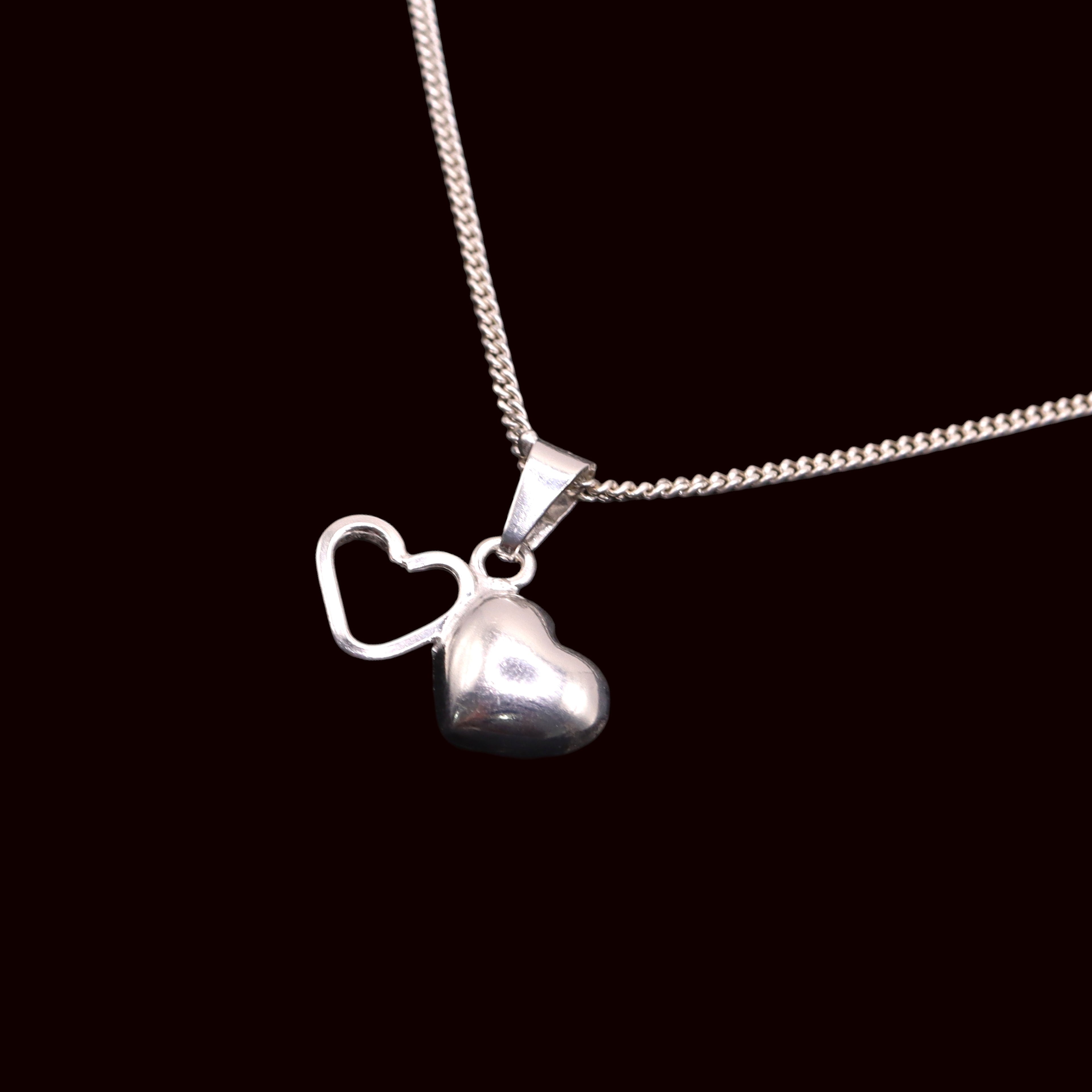 Dije Corazones Unidos Plata .925  | Jozep Joyería