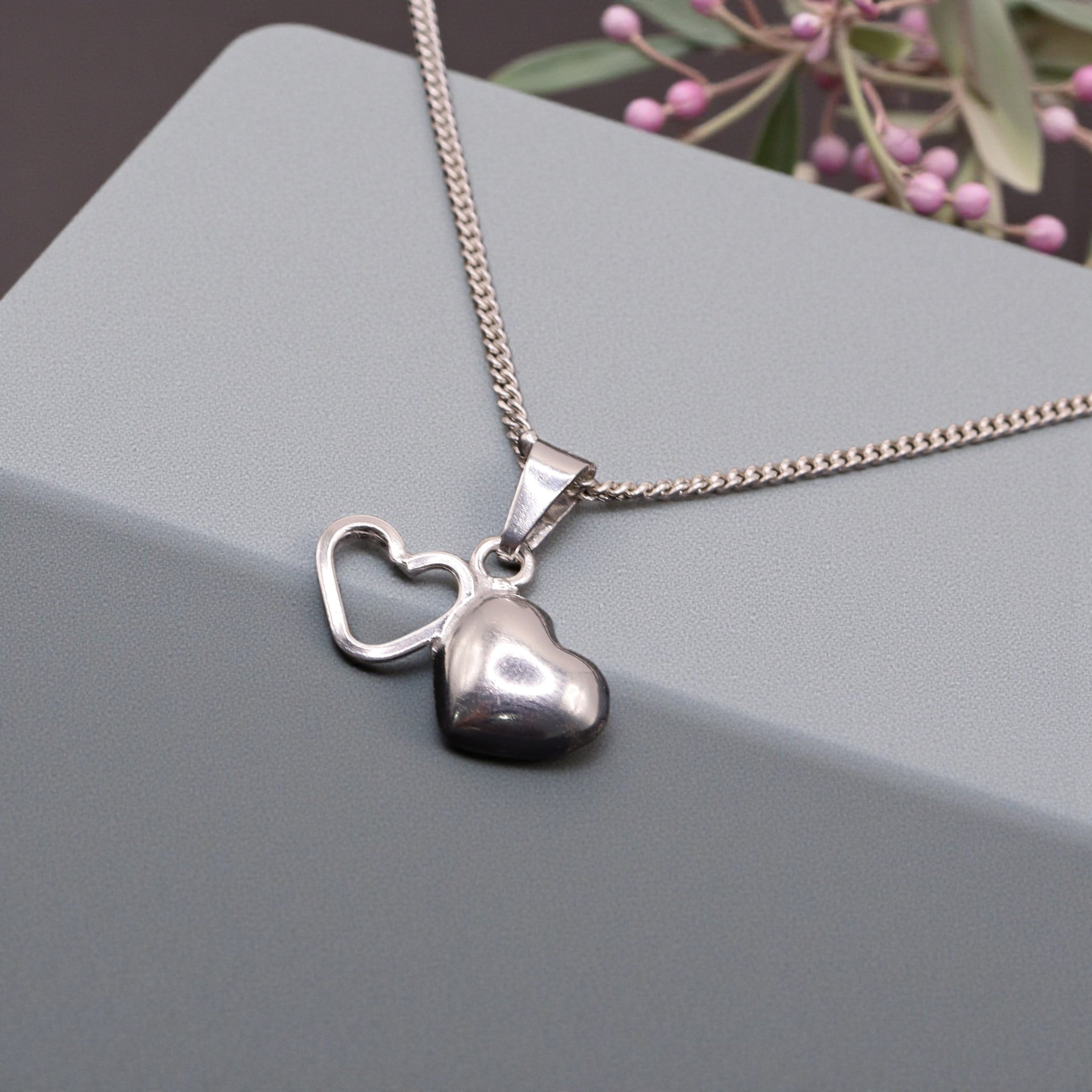 Dije Corazones Unidos Plata .925  | Jozep Joyería