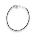 Pulsera tenis negra de plata .925 | Jozep Joyería