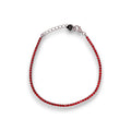 Pulsera tenis roja de plata .925 | Jozep Joyería