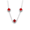 Collar trébol de plata .925 con zirconias 55 cm | Jozep Joyería