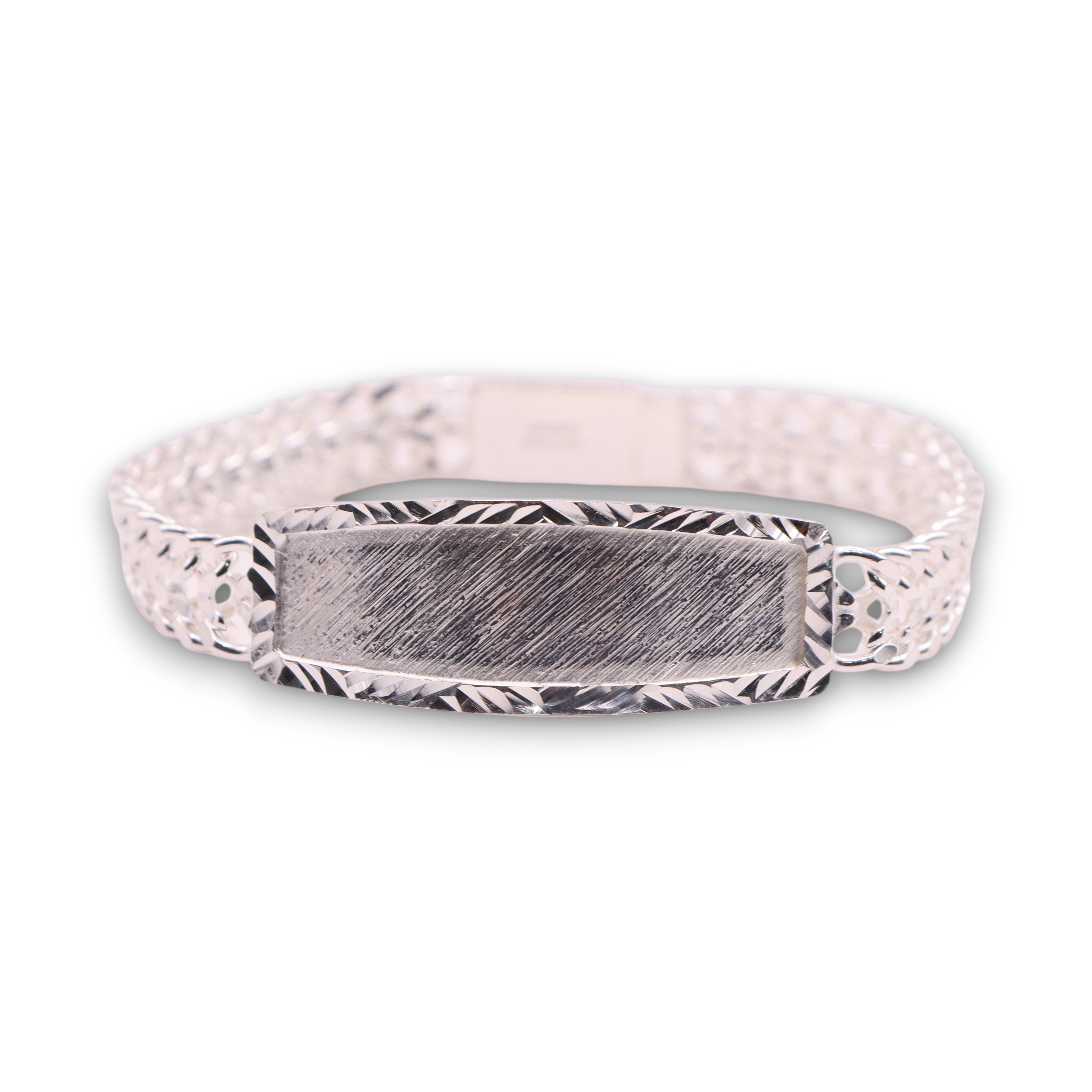 Esclava de plata .925 para grabado corte diamantado 18 cm | Jozep Joyería