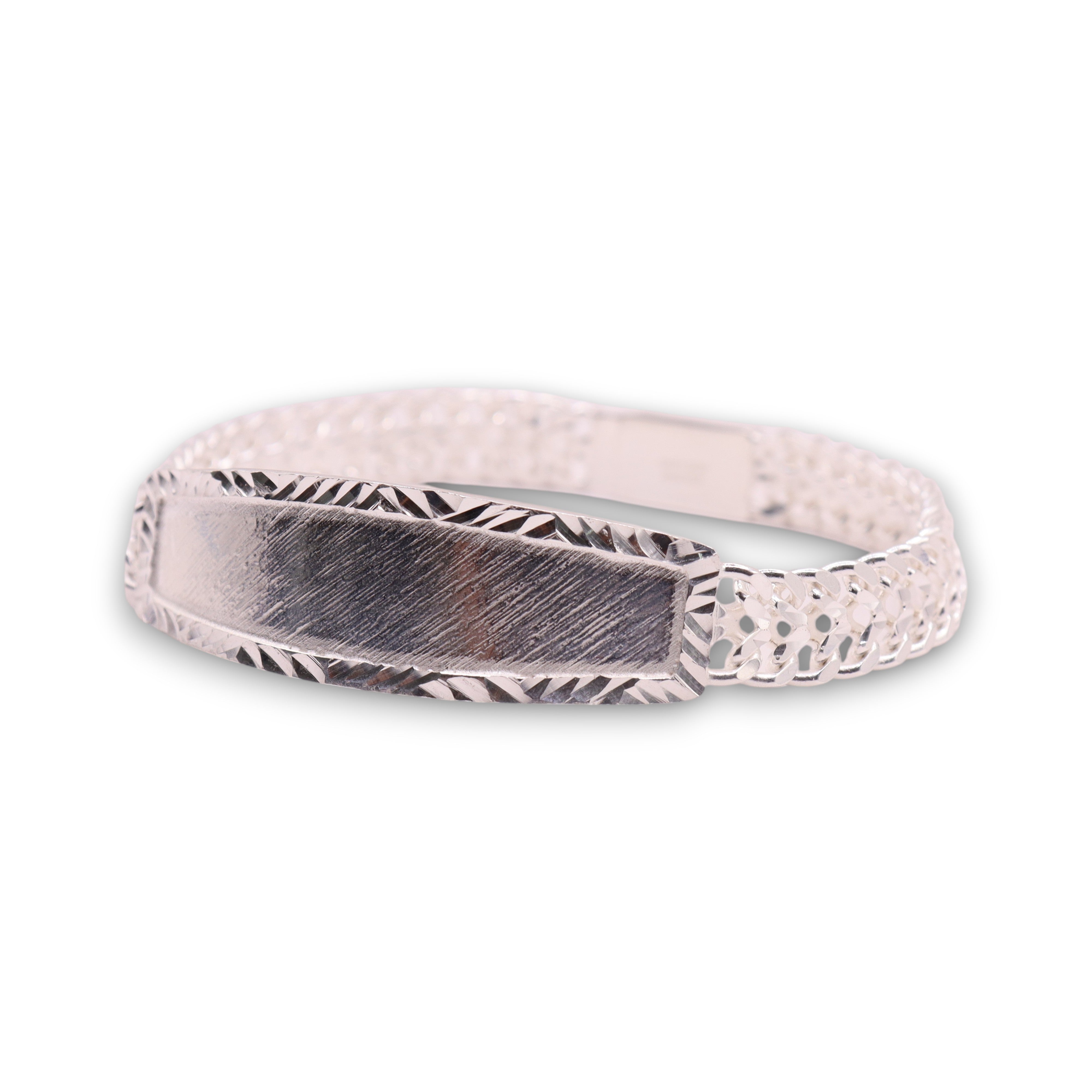 Esclava de plata .925 diamantada para grabado 21 cm | Jozep Joyería