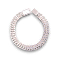 Pulsera de plata .925 tejido ancho 18 y 21 cm | Jozep Joyería