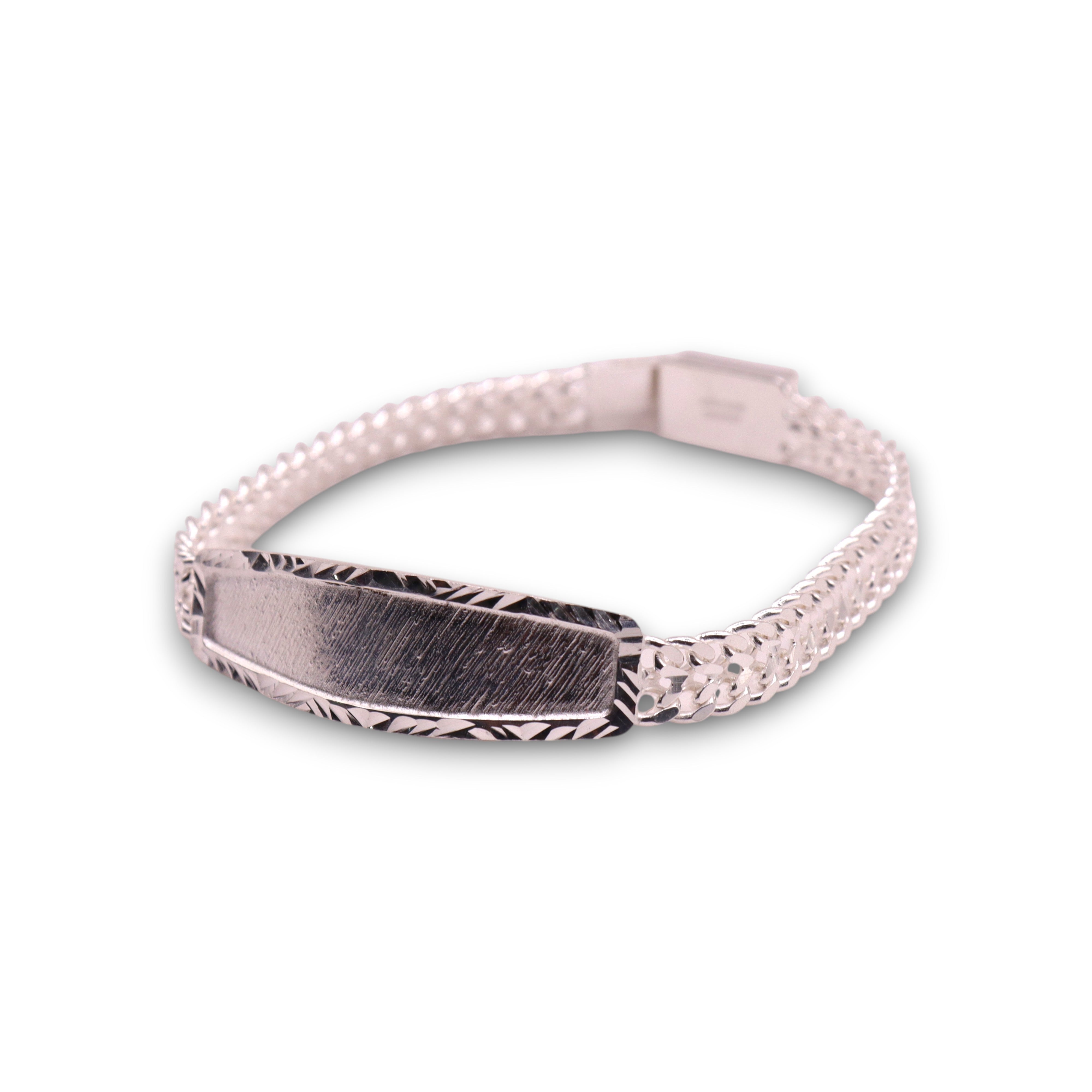 Esclava de plata .925 diamantada para grabado 18 cm | Jozep Joyería
