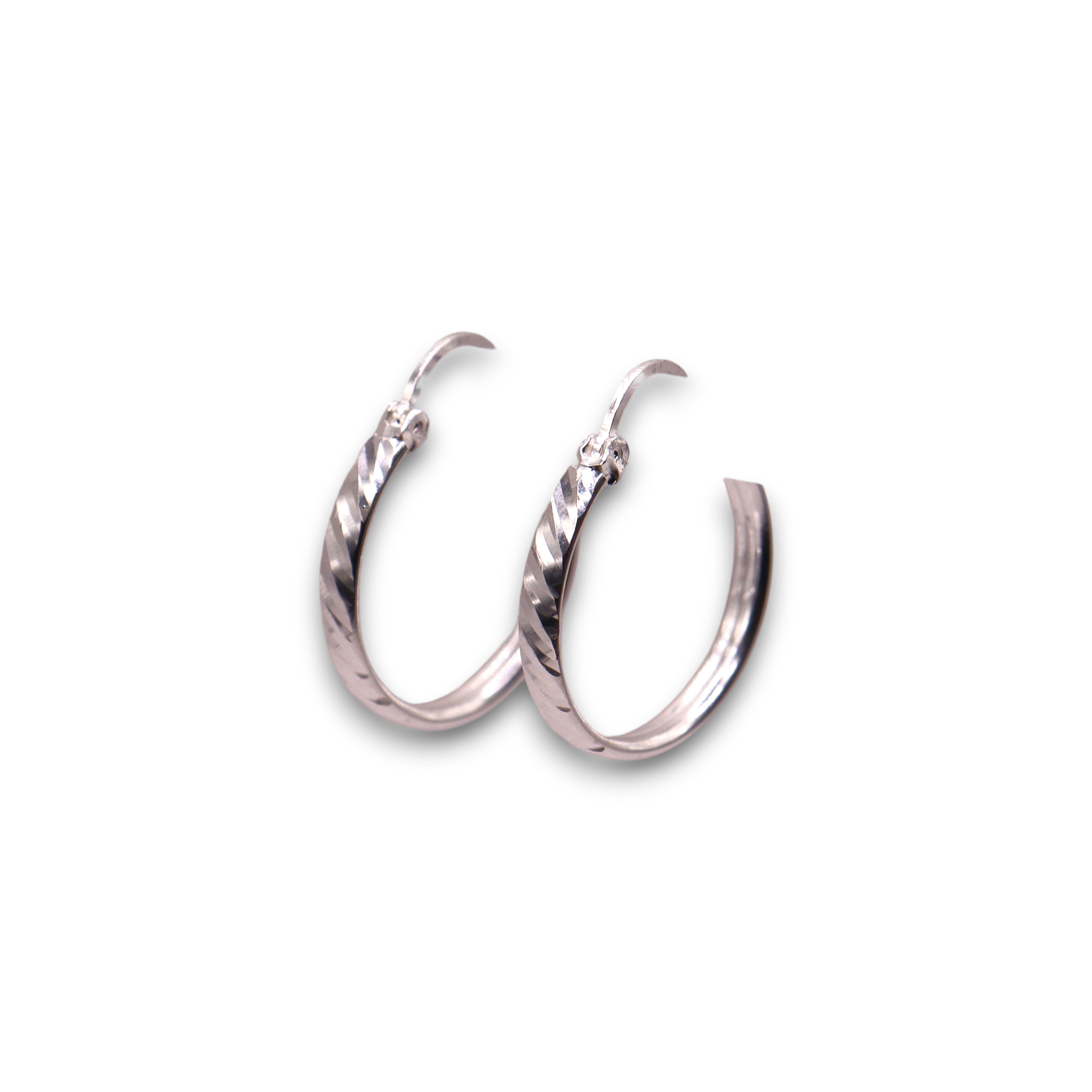 Aretes Arracada Plata .925 Facetada