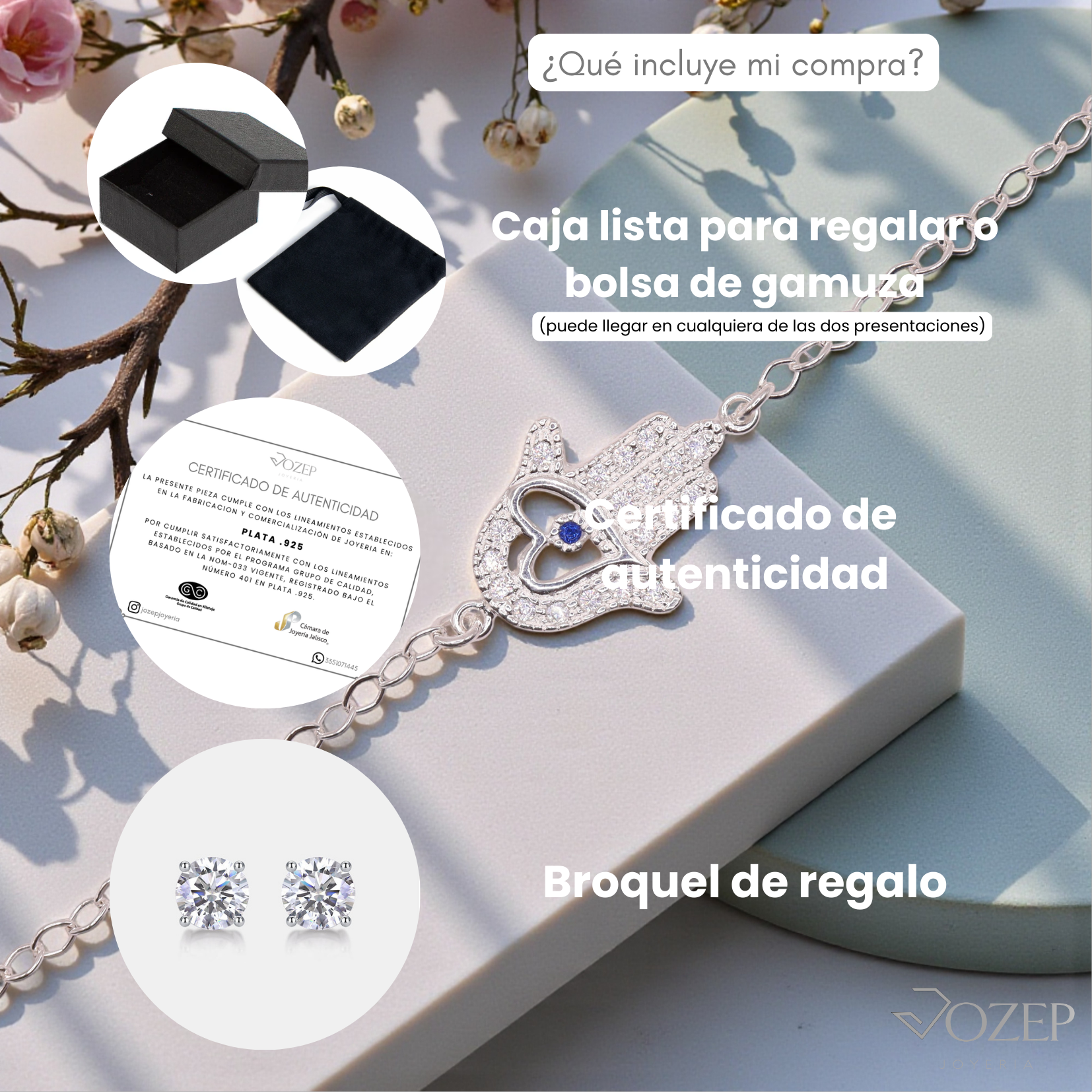 Pulsera Mano De Fátima Plata .925 18 cm