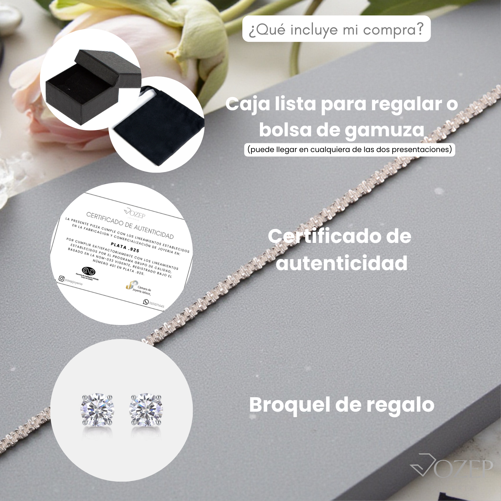 Pulsera Margarita En Plata .925 |  18 Cm