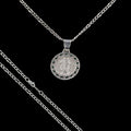 Medalla San Judas Tadeo Con Circonia + Cadena en Plata .925