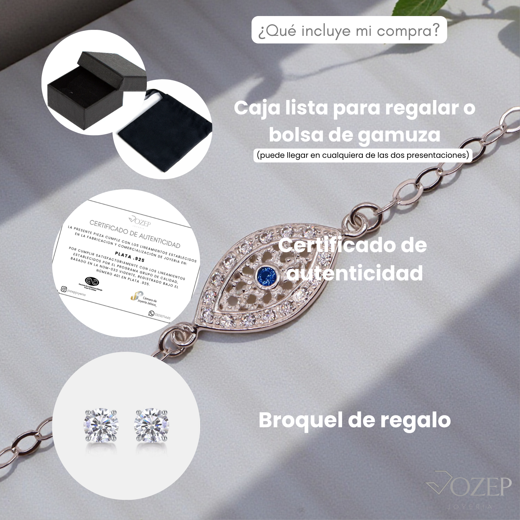 Pulsera Ojo Turco Plata .925 18 cm  Jozep Joyería