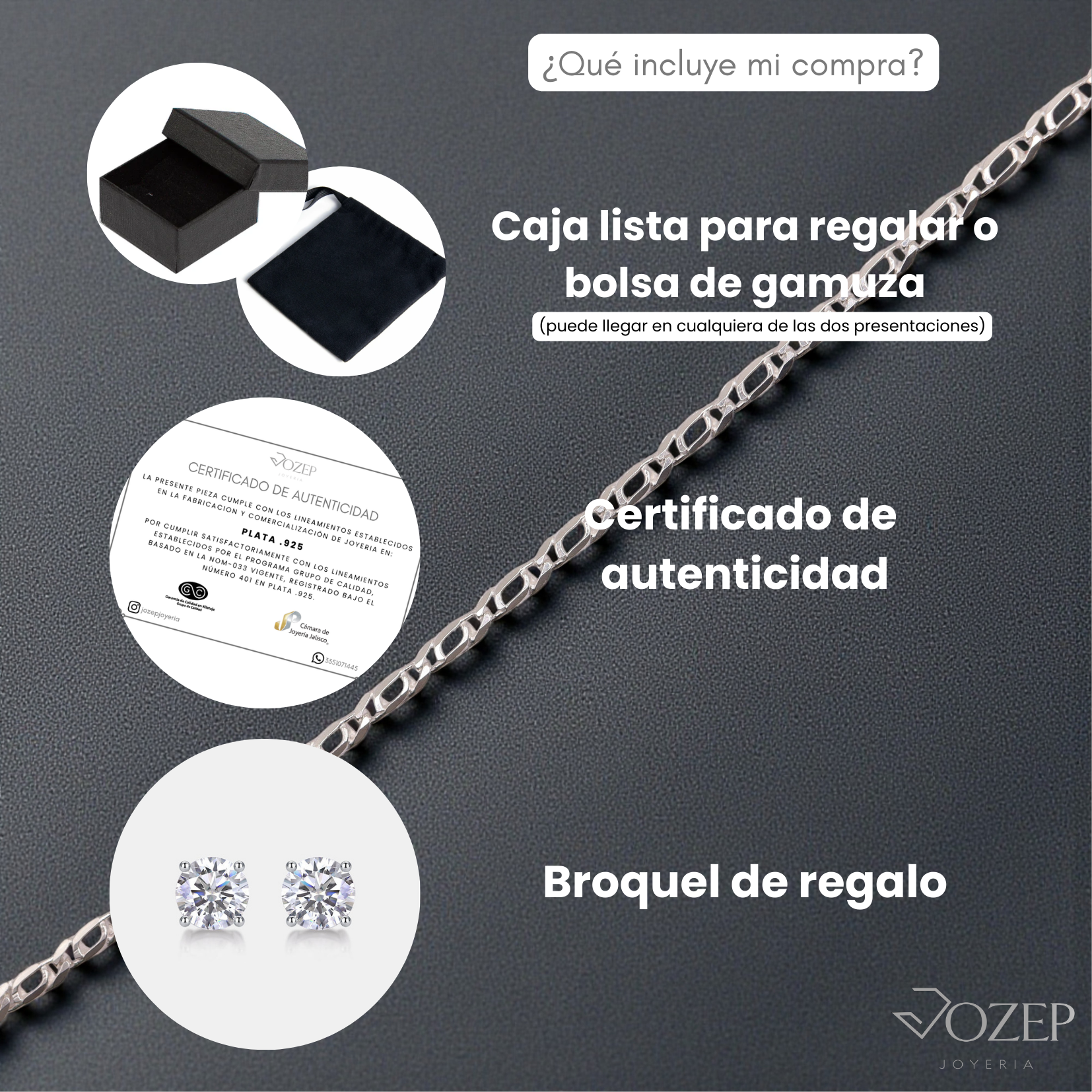 Pulsera Perniche Plata .925 | Jozep Joyería Plateado 19 Cm