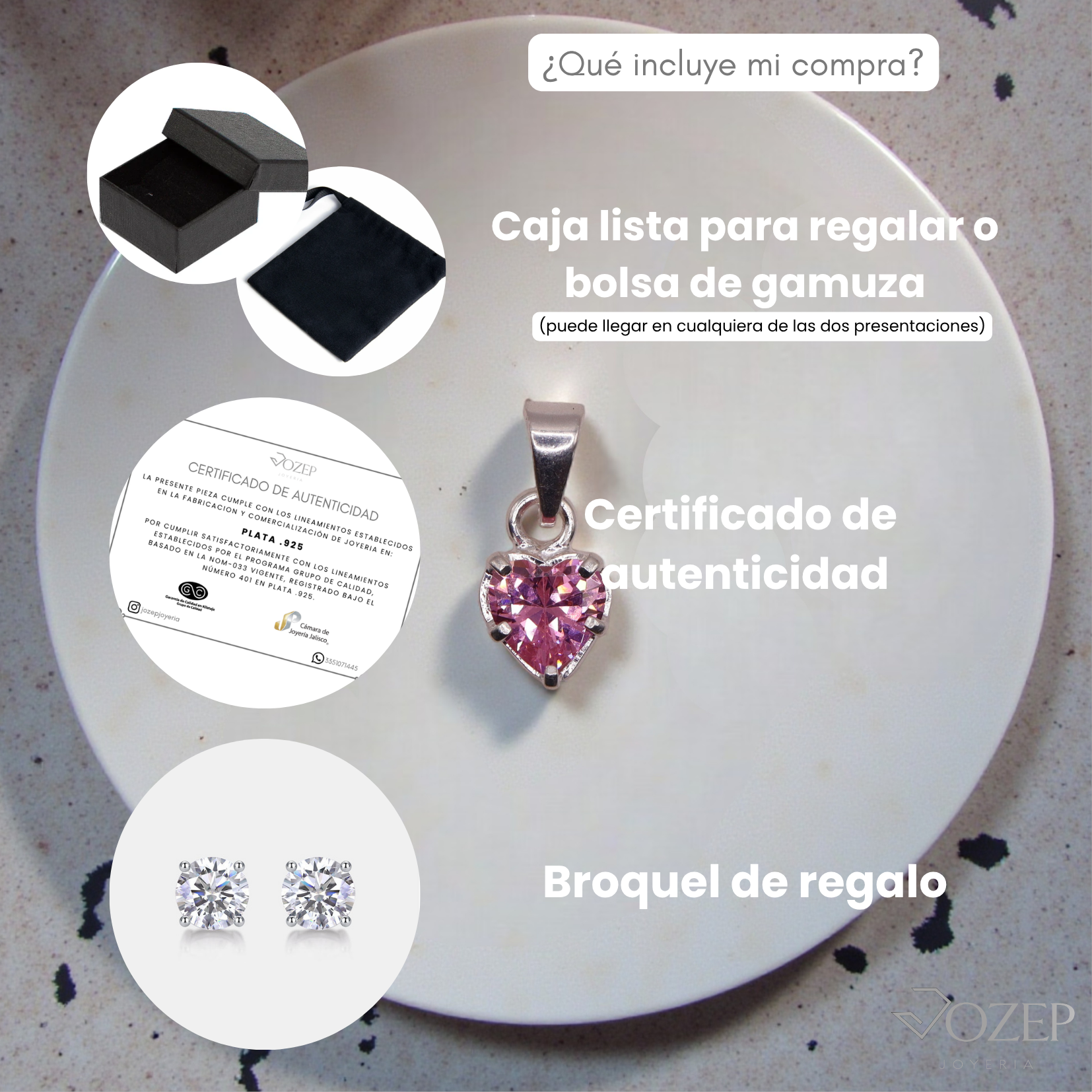 Dije Corazón Mediano Rosa
