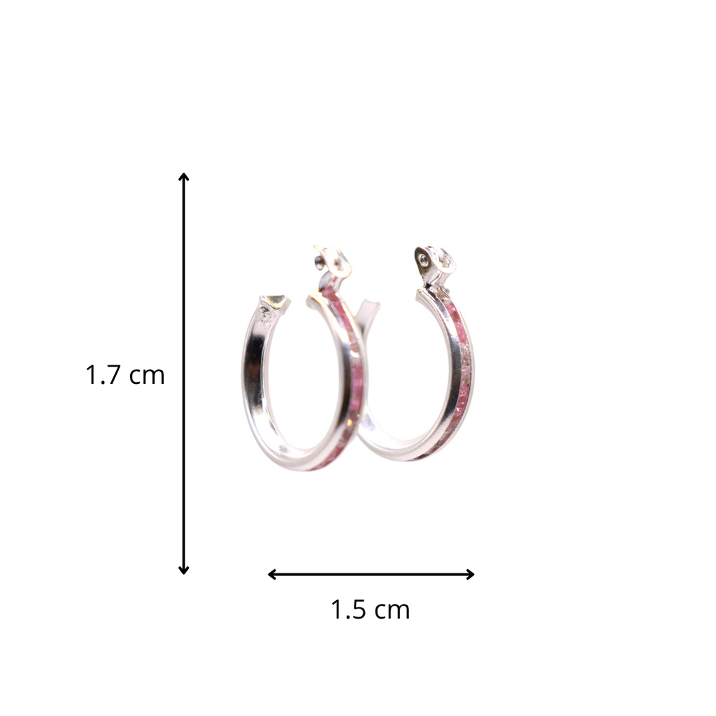 Aretes De Plata .925 Estilo Rosa Tamaño Mini