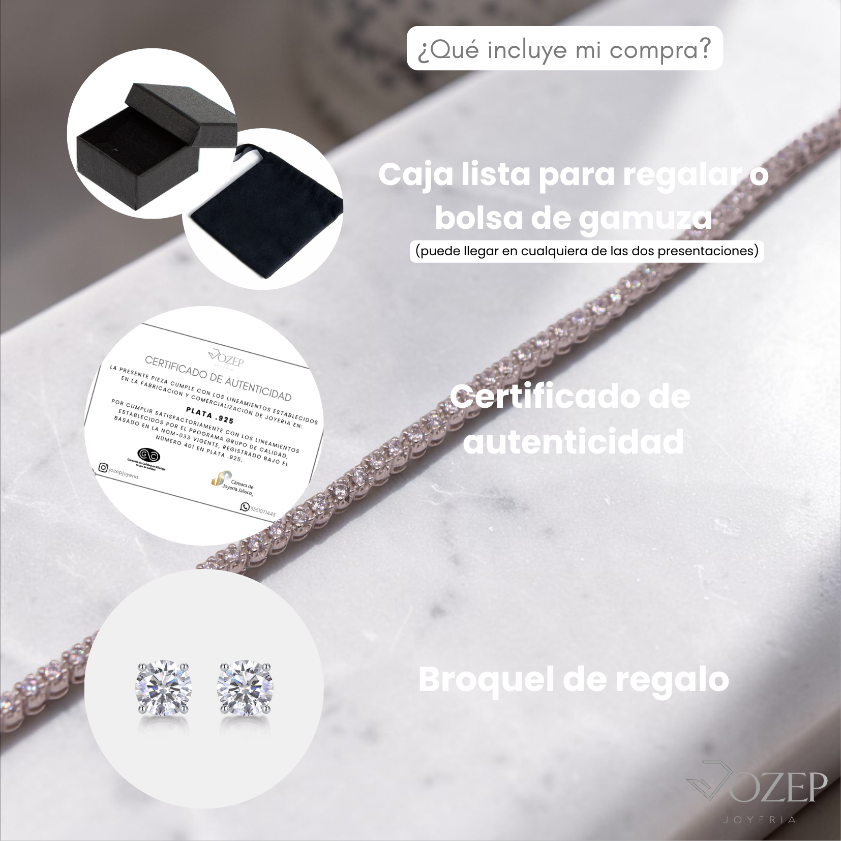 Pulsera tenis de plata .925 | Jozep Joyería