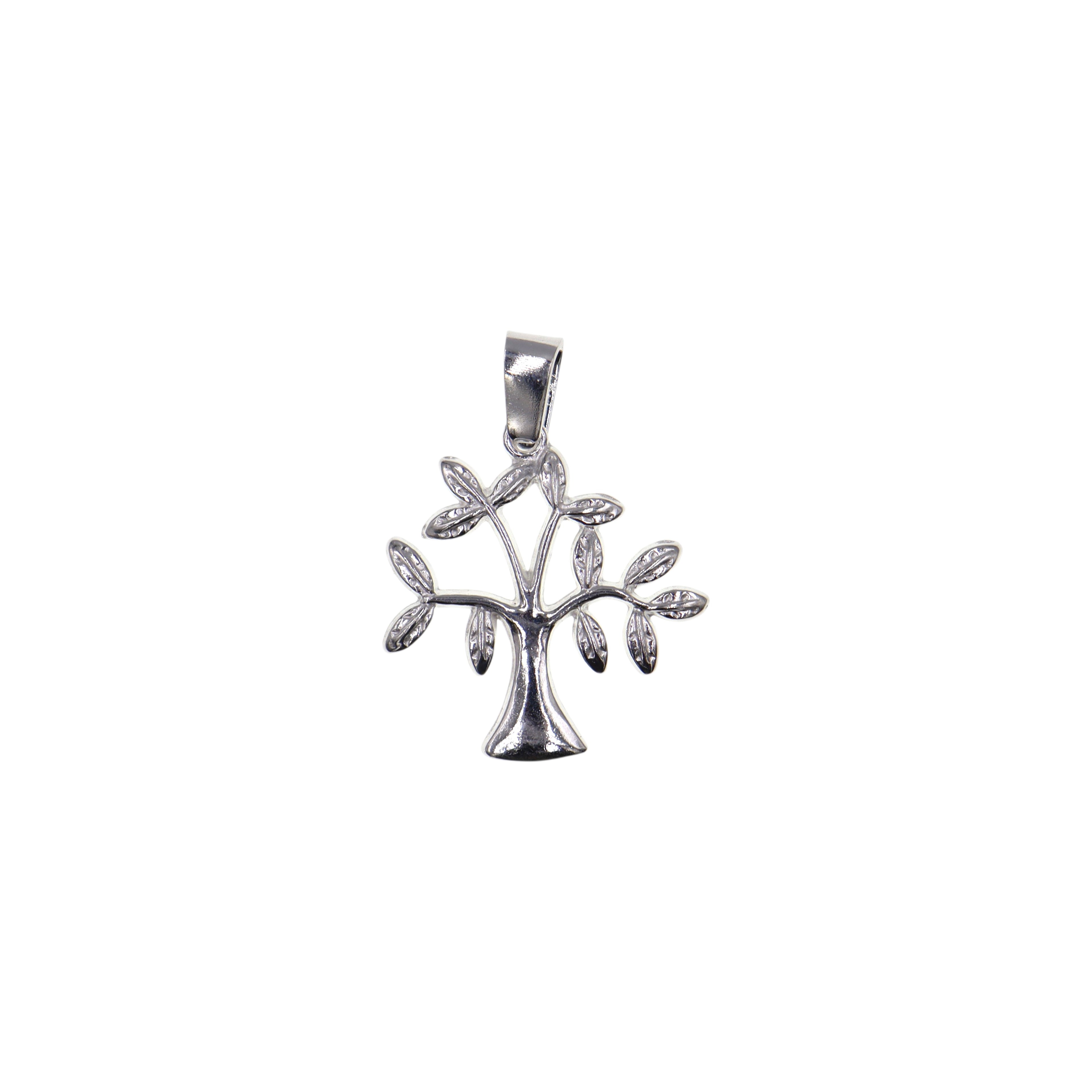 Dije De Arbol + Cadena En Plata .925