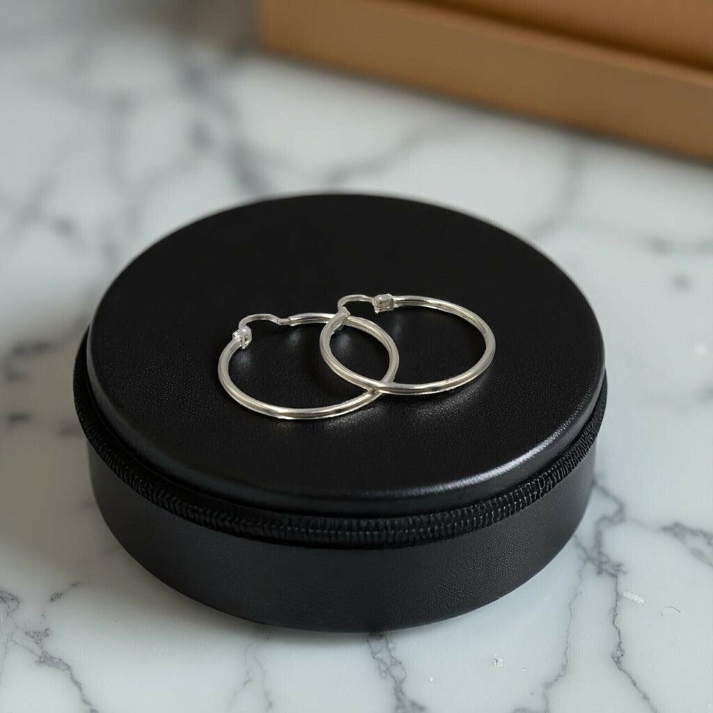 Arracadas Chica Lisa de Plata .925