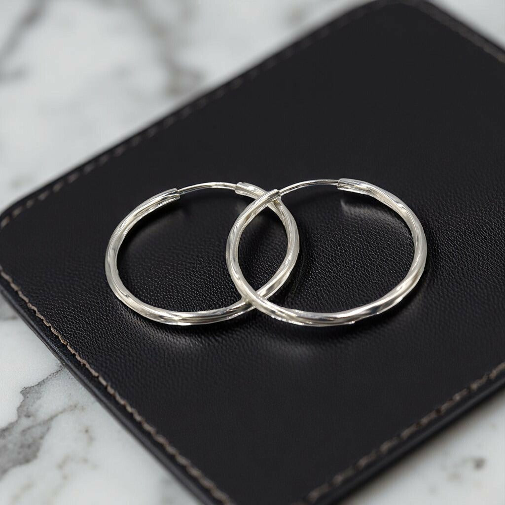 Arracadas Facetada de Plata .925