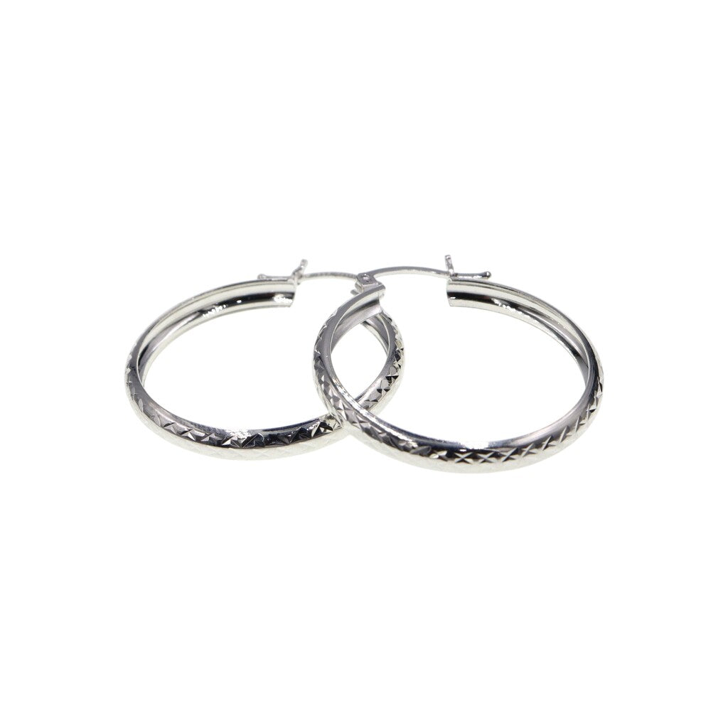 Arracadas Grabado Rombo de Plata .925