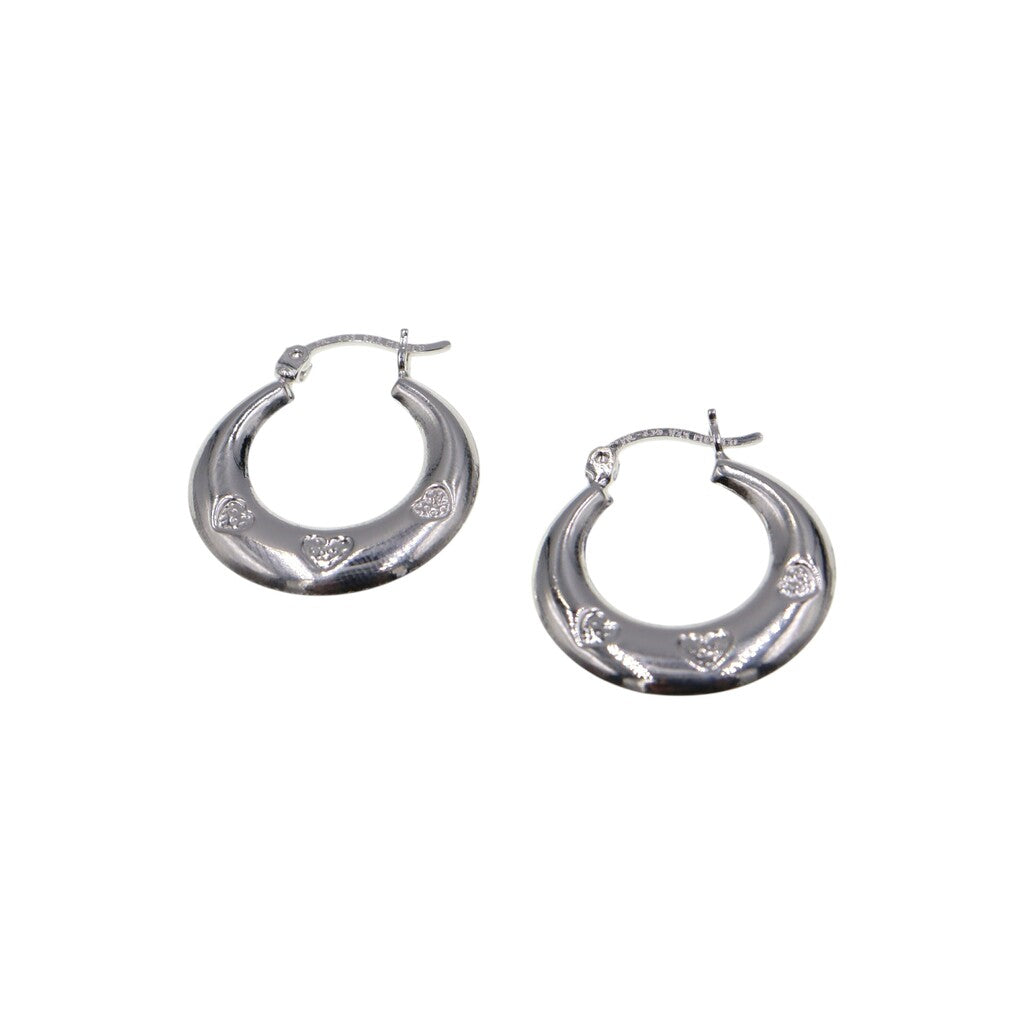 Arracadas De Corazones de Plata .925