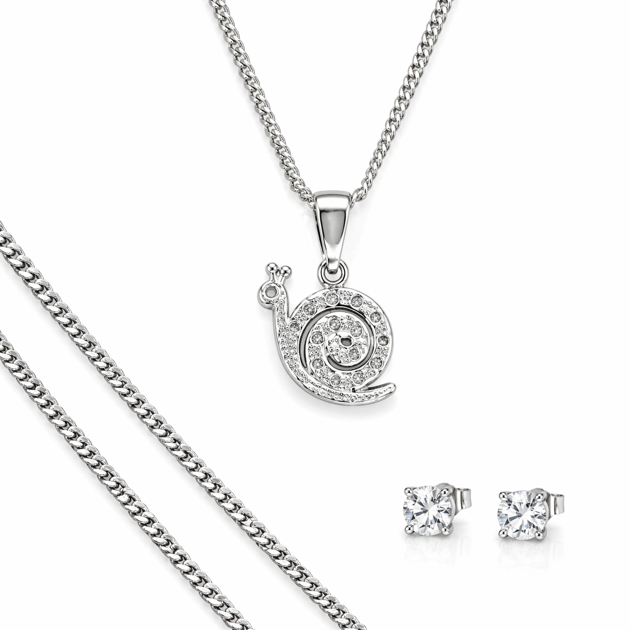 Dije Caracol Plata 925 Con Cadena Regalo Bonito Mujer