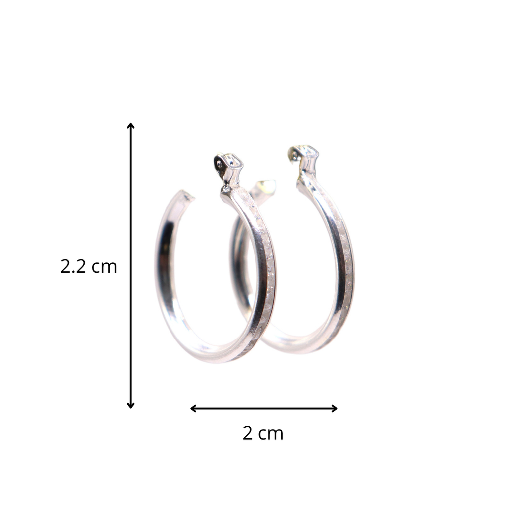 Aretes De Plata .925 Estilo Blancas Tamaño Chico