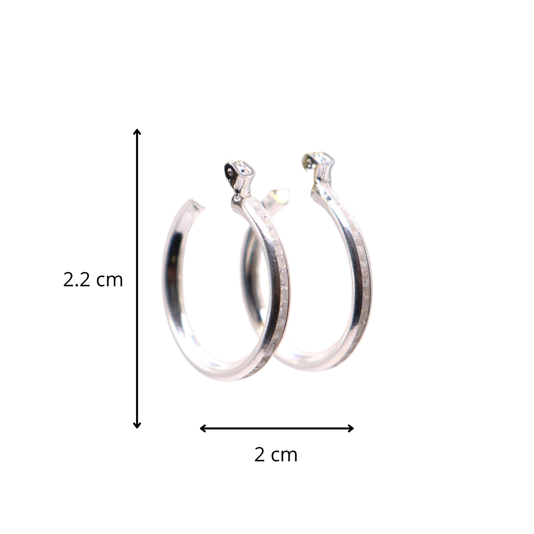 Aretes De Plata .925 Estilo Blancas Tamaño Chico