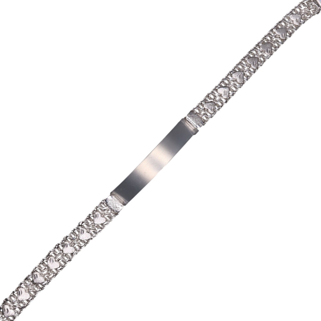 Esclava De Plata .925 Estilo Chino Con Corazones 19 cm