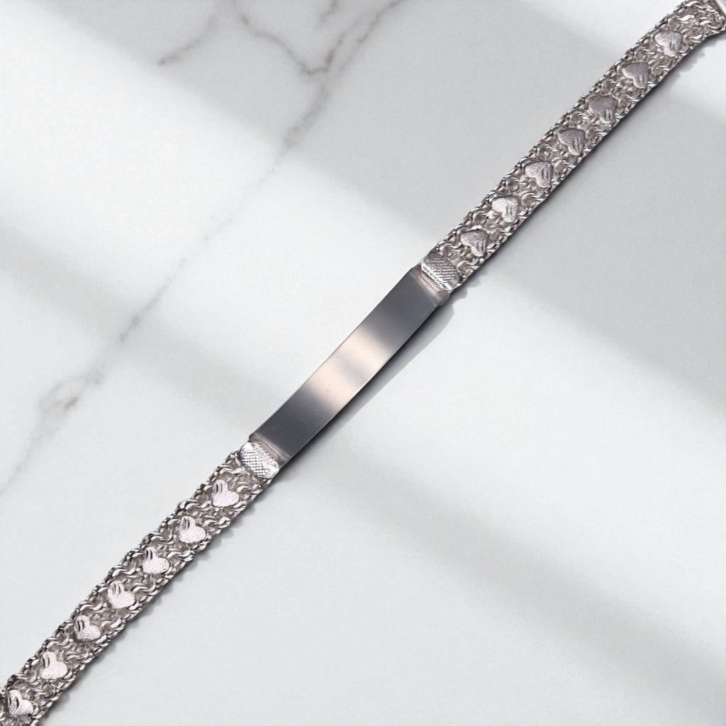 Esclava De Plata .925 Estilo Chino Con Corazones 19 cm