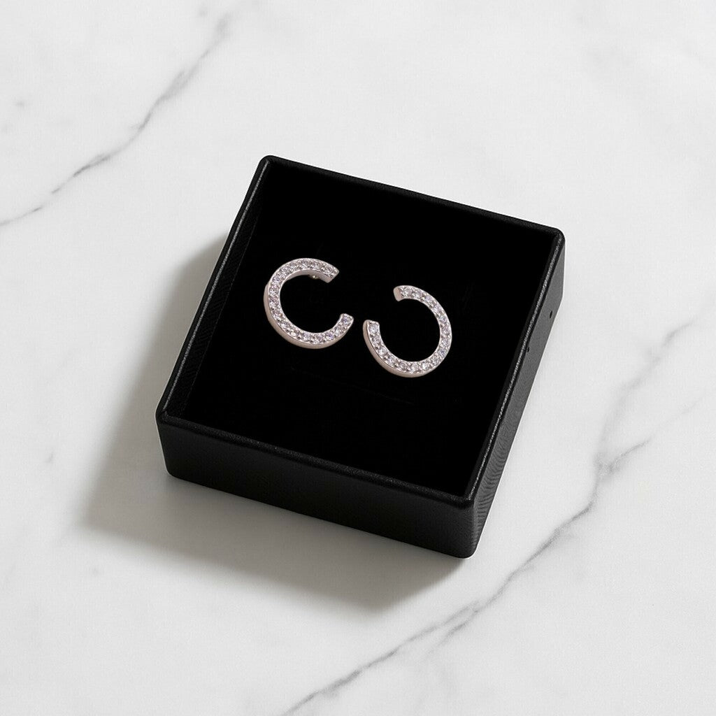 Arracadas Circonia Blanca de Plata .925