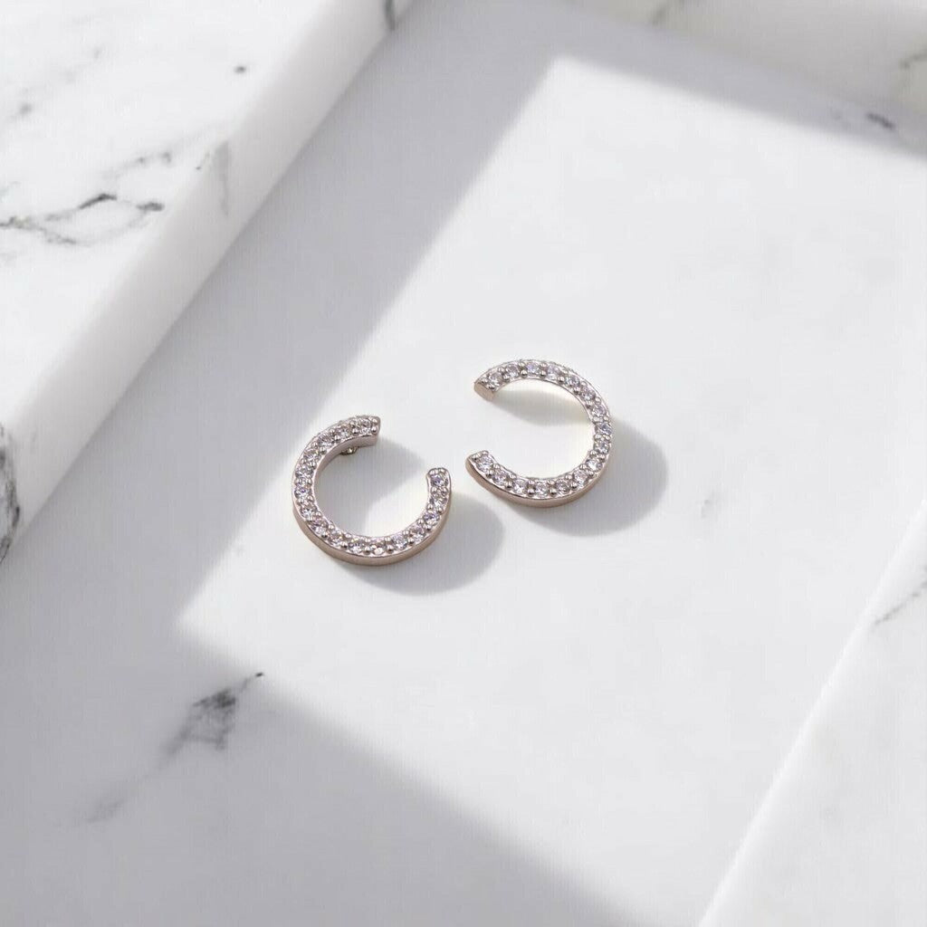 Arracadas Circonia Blanca de Plata .925