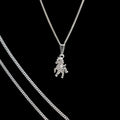 Dije De Caballo + Cadena en Plata .925