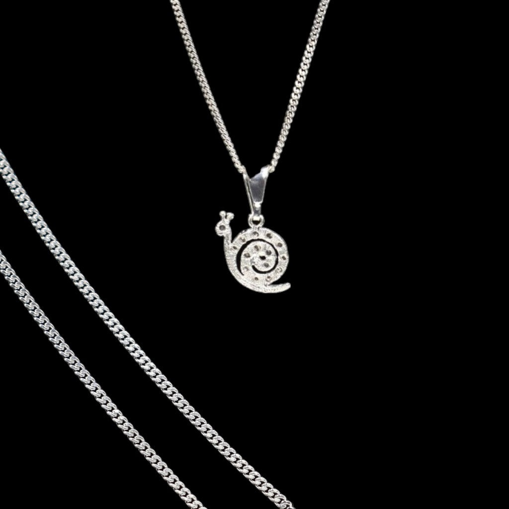 Dije De Caracol + Cadena en Plata .925