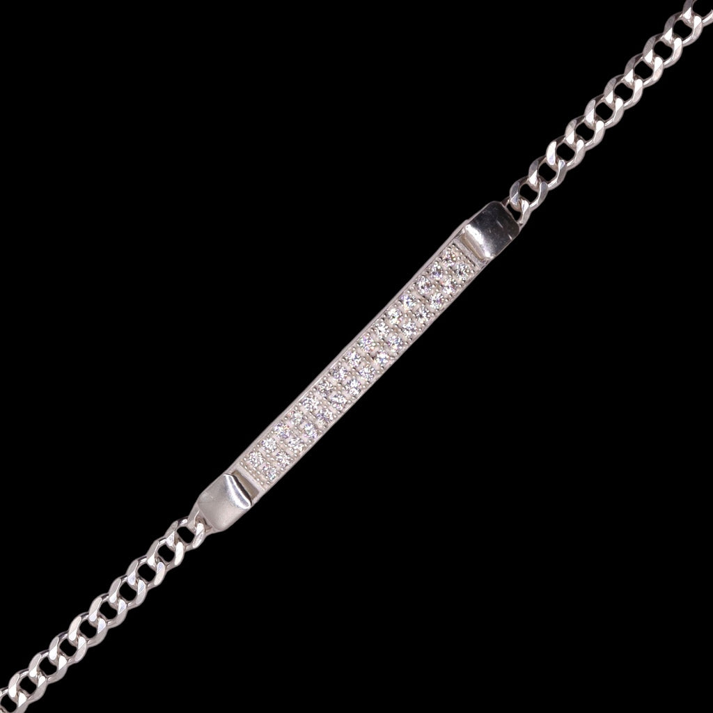 Esclava De Plata .925 Con Circonias Blancas 17.5 cm