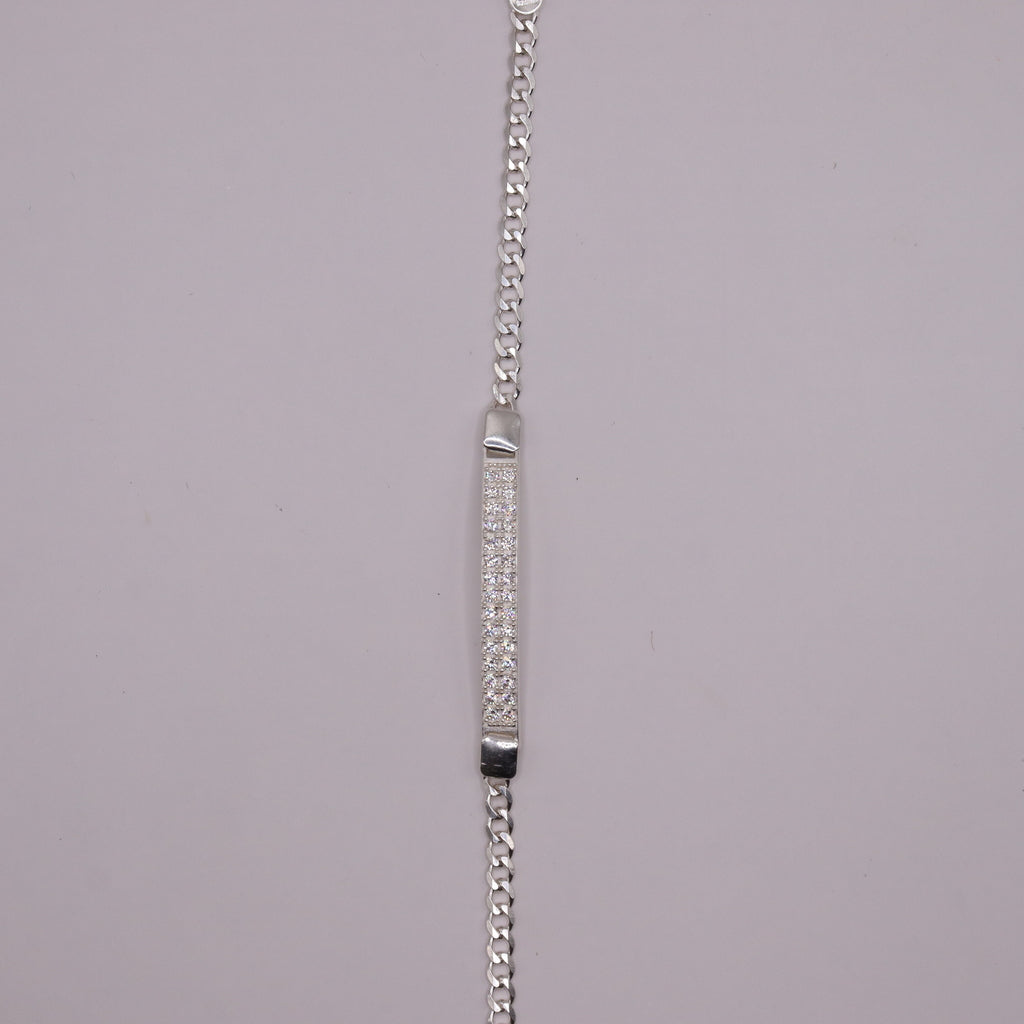 Esclava De Plata .925 Con Circonias Blancas 17.5 cm