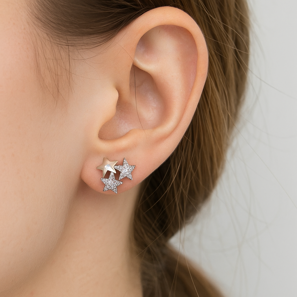 Broquel 3 Estrellas de Plata .925